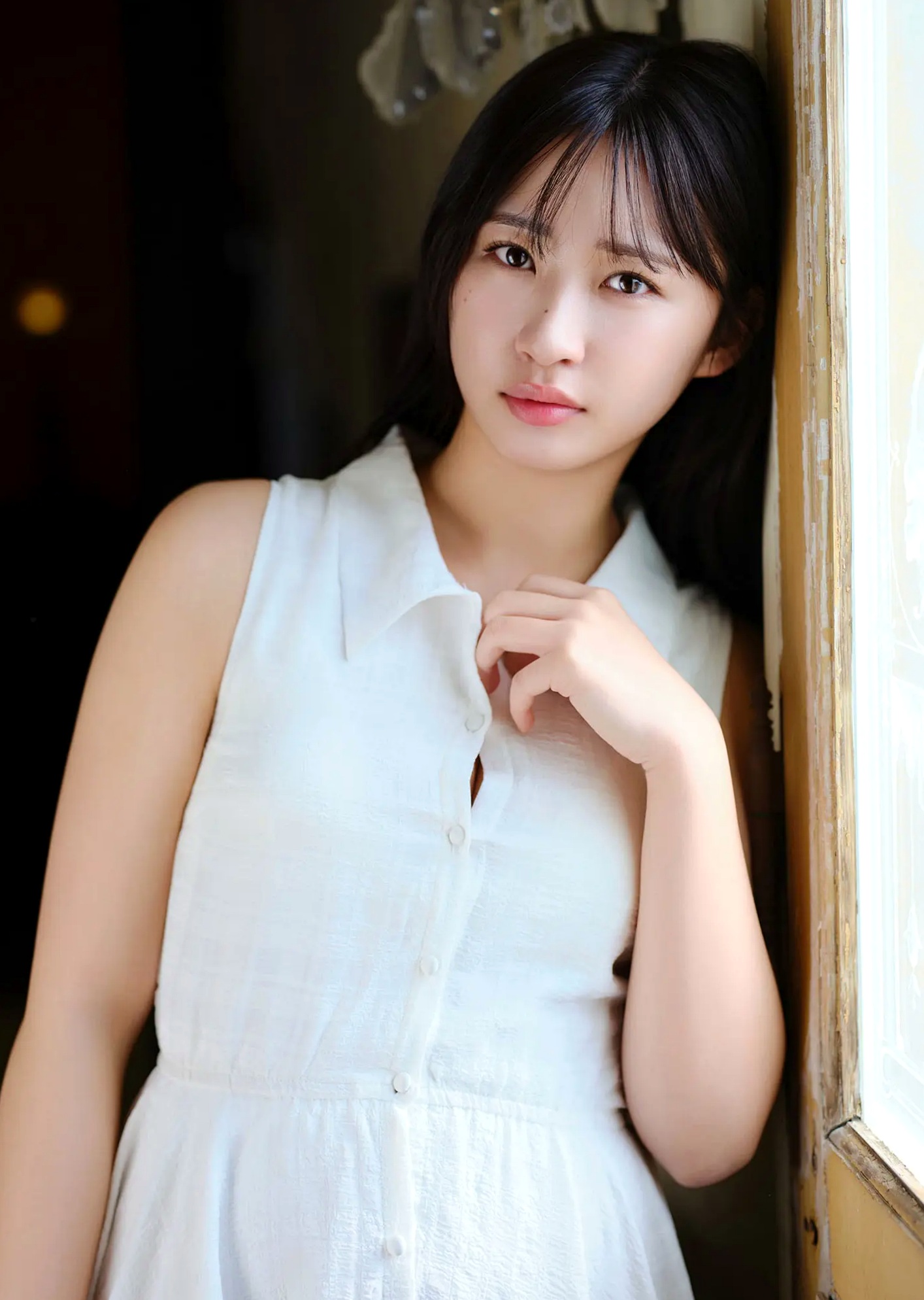 松本日向 - 麗しのシャルマン 红色比基尼弹琴写真 清新优雅女神大片