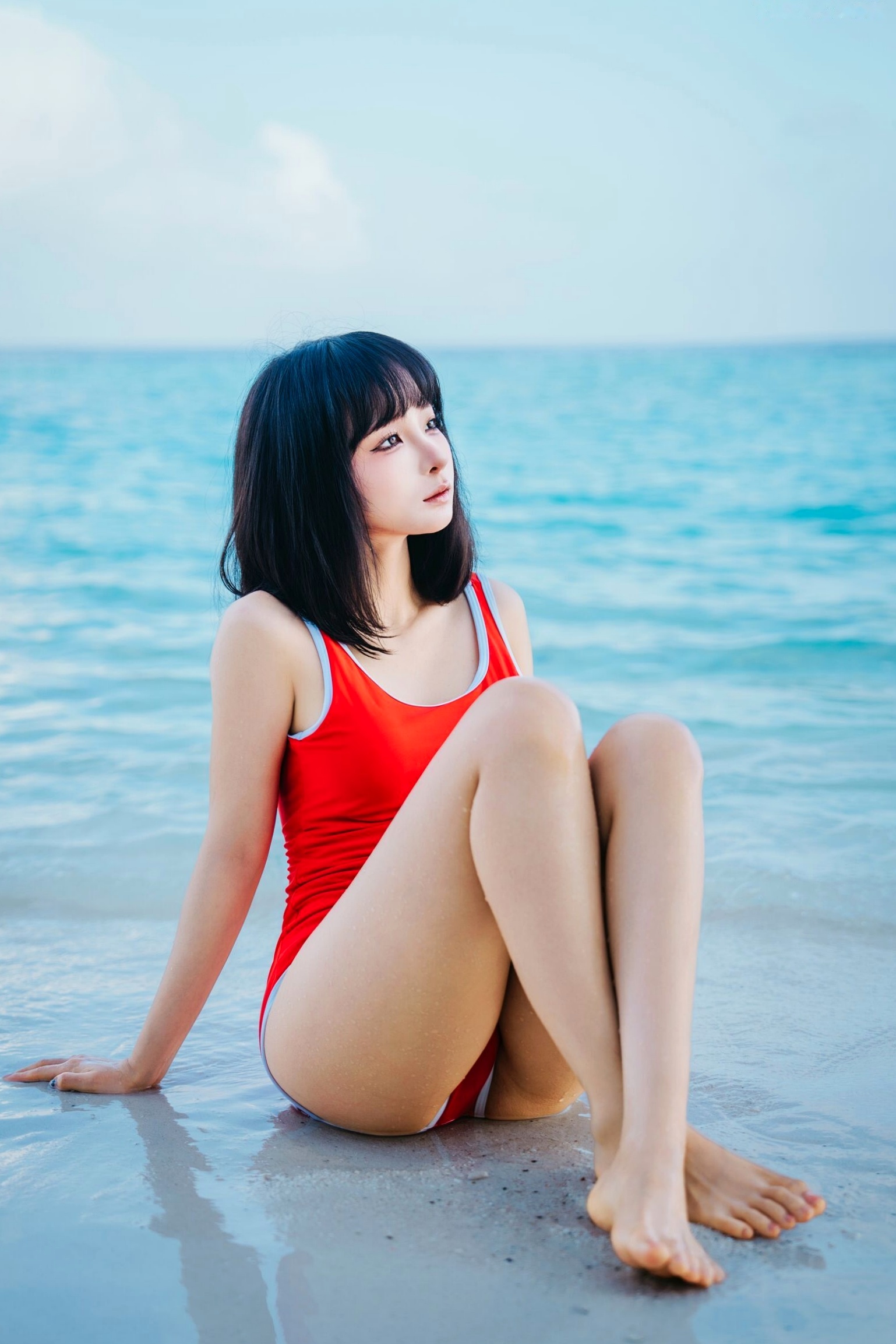 蠢沫沫2025年12月自拍 海边沙滩泳衣与性感内衣私房写真