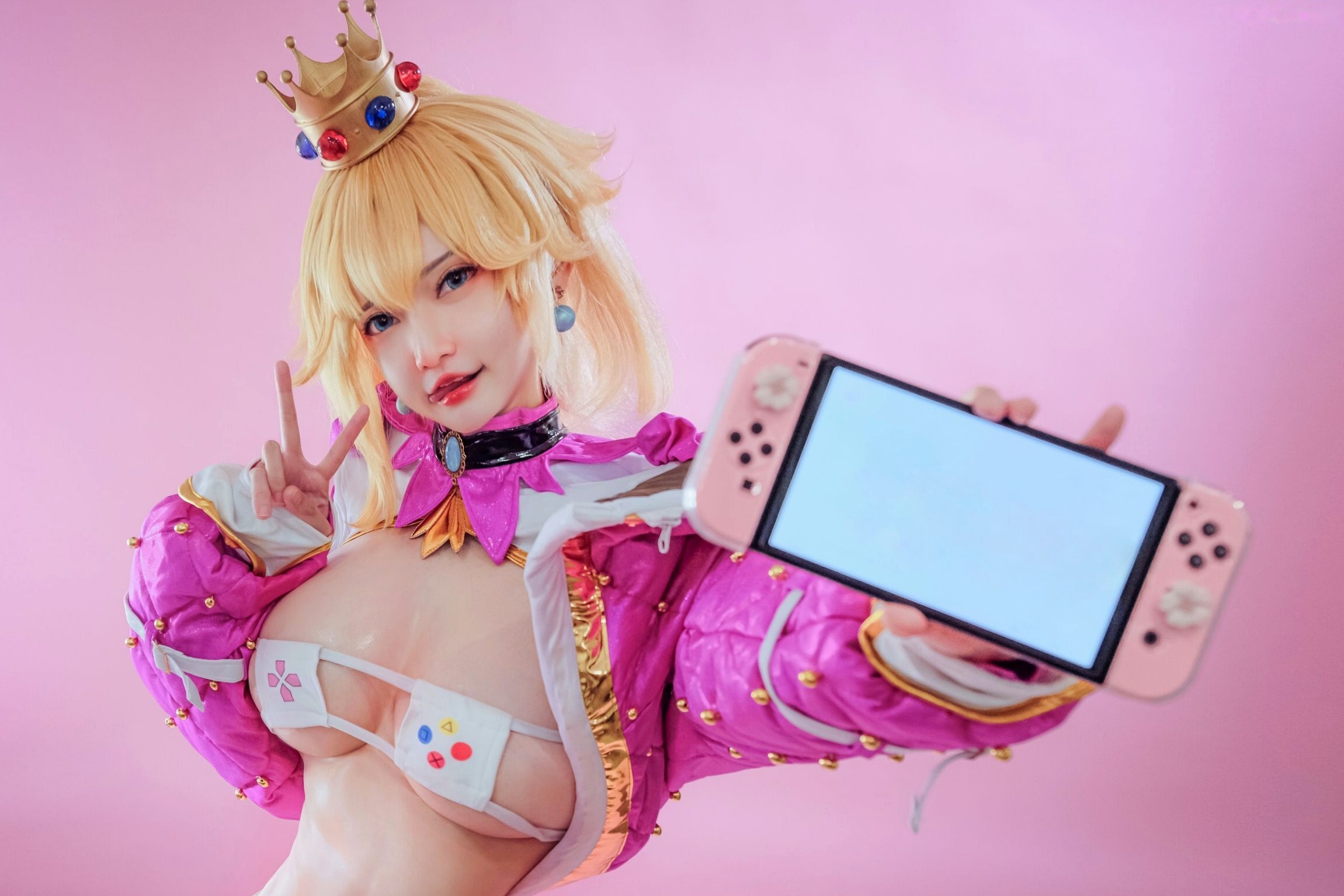 Potato-Godzilla-Peach-Gamer-Girl 碧姬公主电竞女孩COS大尺度性感写真