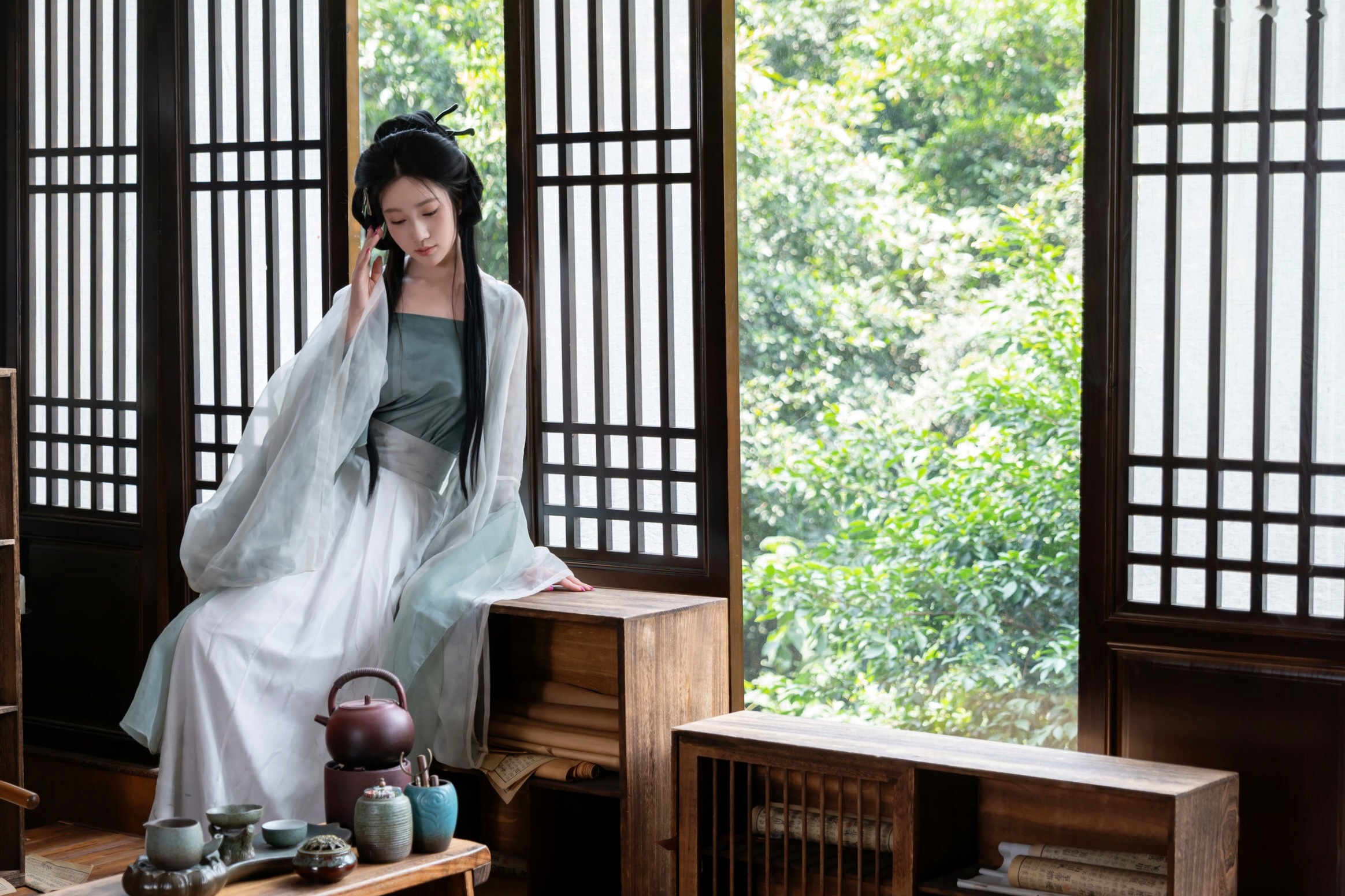 年年 - 浣溪沙 古风薄纱大尺度私房写真 极品女神性感诱惑