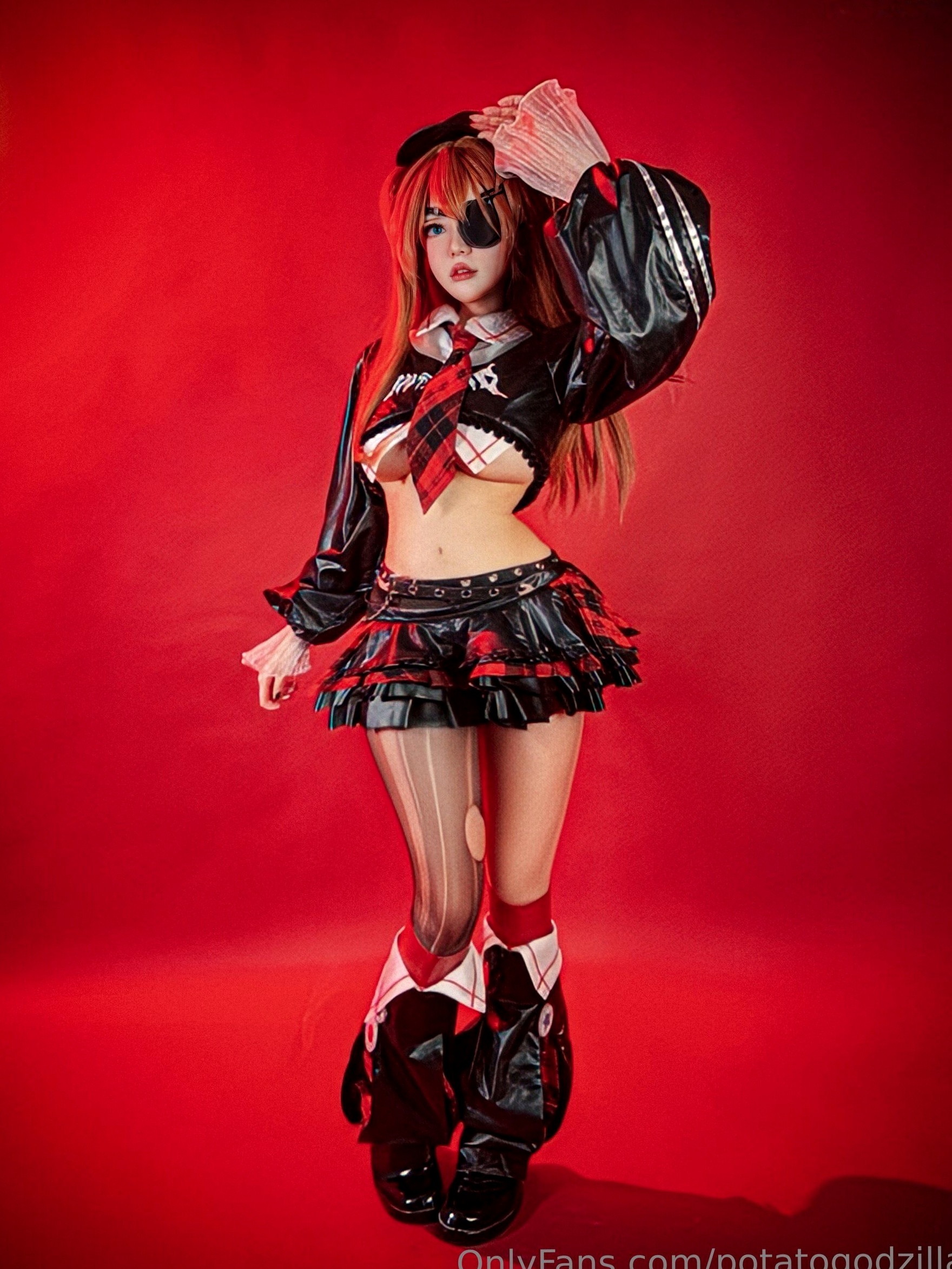 Potato-Godzilla-Asuka-新世纪福音战士·明日香独眼Cosplay大尺度性感私房写真