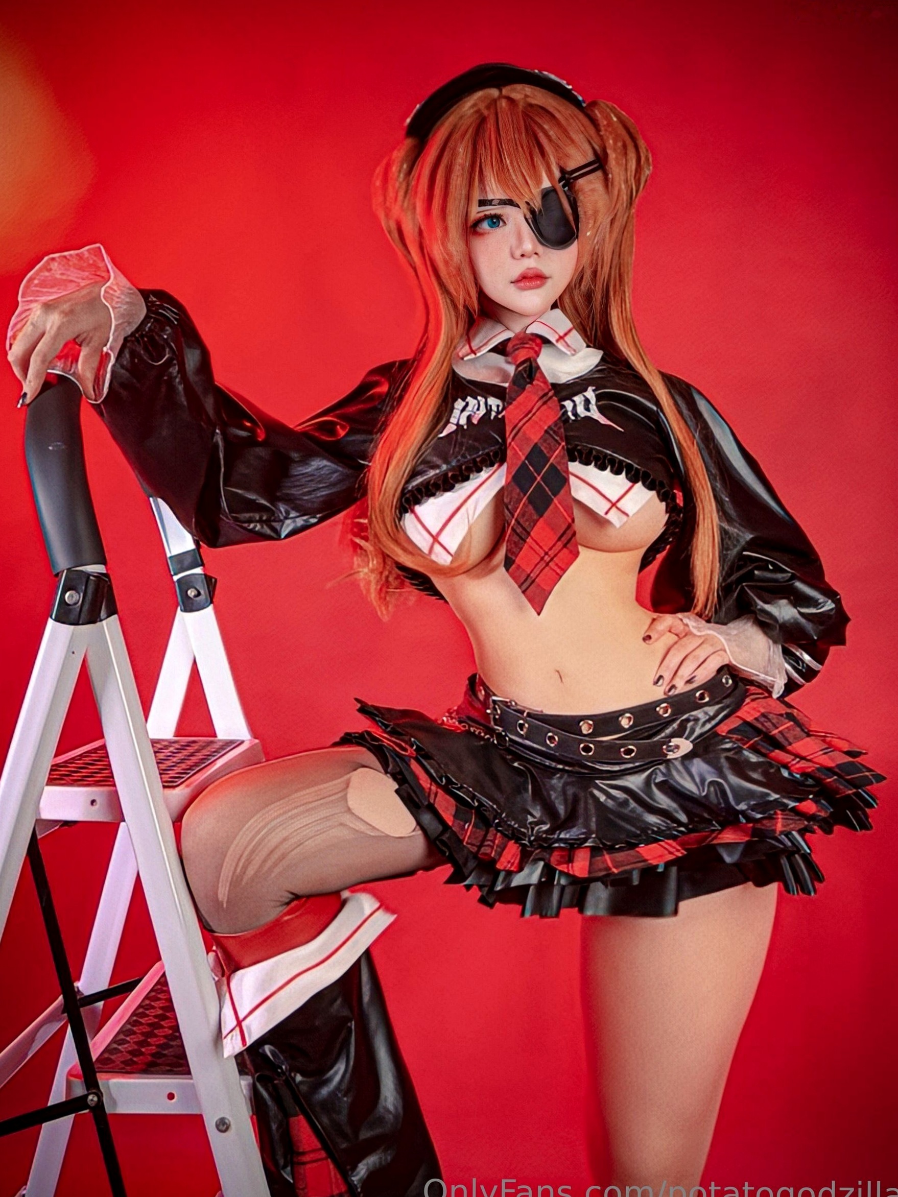 Potato-Godzilla-Asuka-新世纪福音战士·明日香独眼Cosplay大尺度性感私房写真