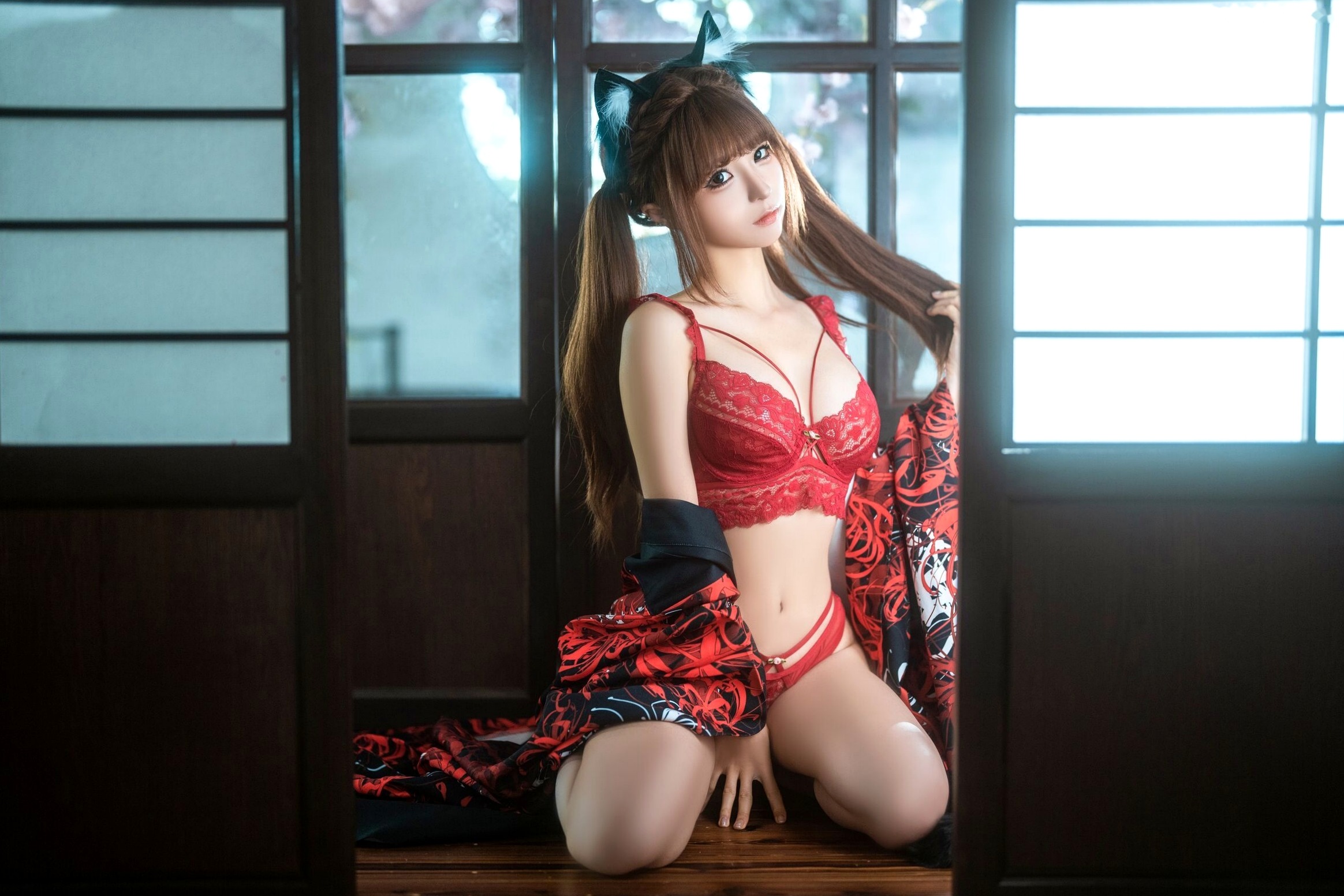 蠢沫沫《捆绑和服》日式风情私房性感内衣写真