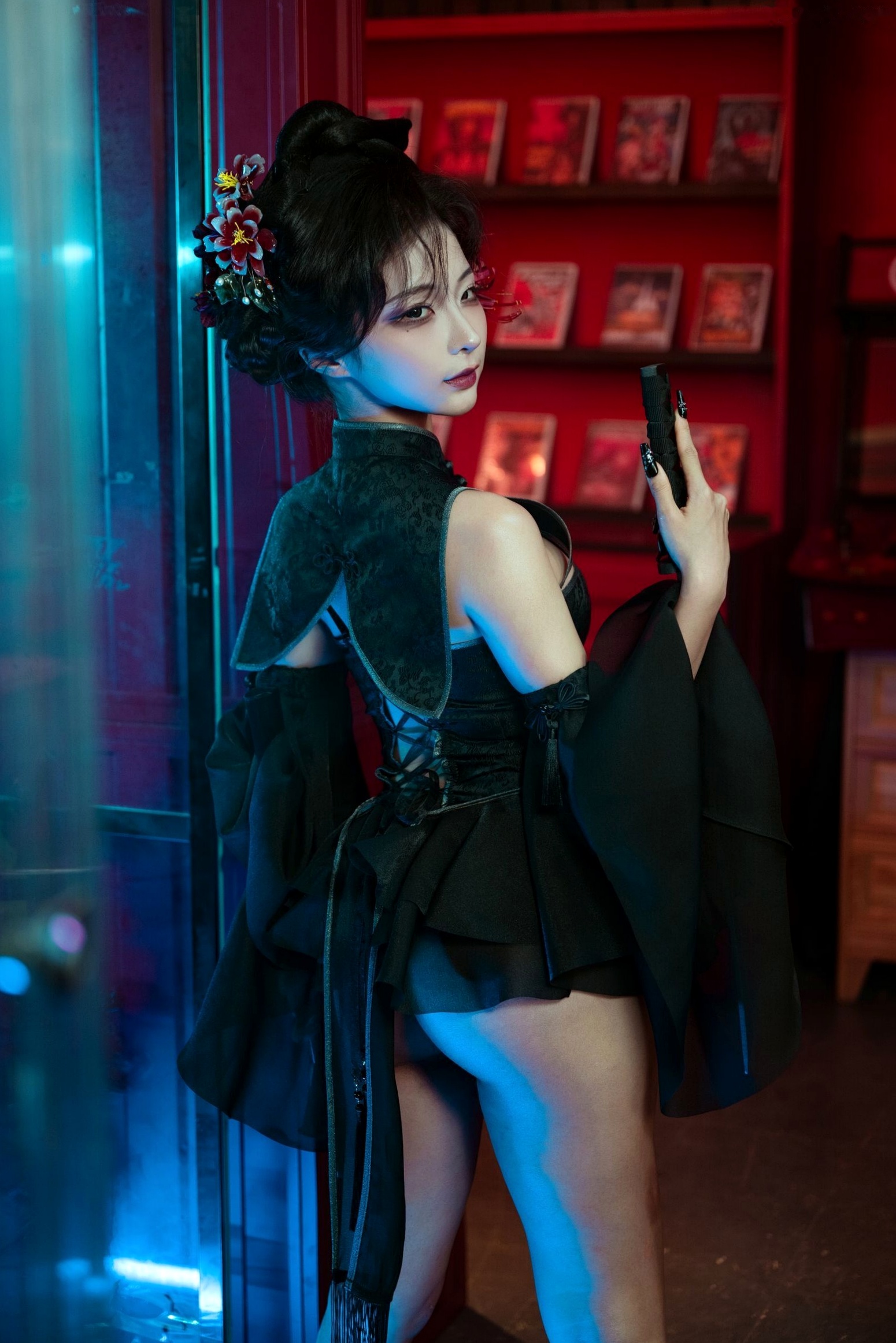 《蠢沫沫 - 蔻 少女后庭》国风古韵性感旗袍COS写真 唯美庭院仙气丝袜私房美图