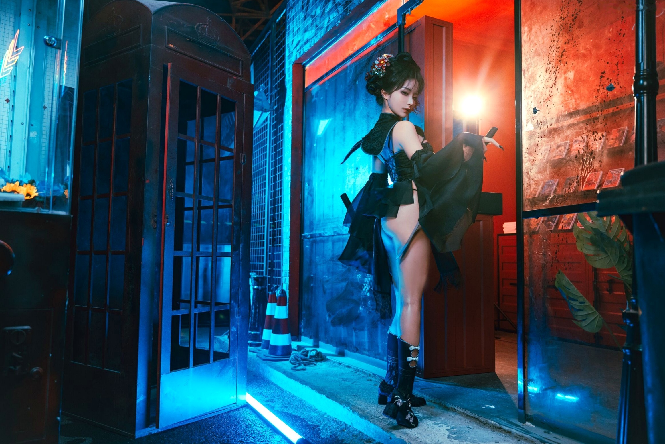 《蠢沫沫 - 蔻 少女后庭》国风古韵性感旗袍COS写真 唯美庭院仙气丝袜私房美图