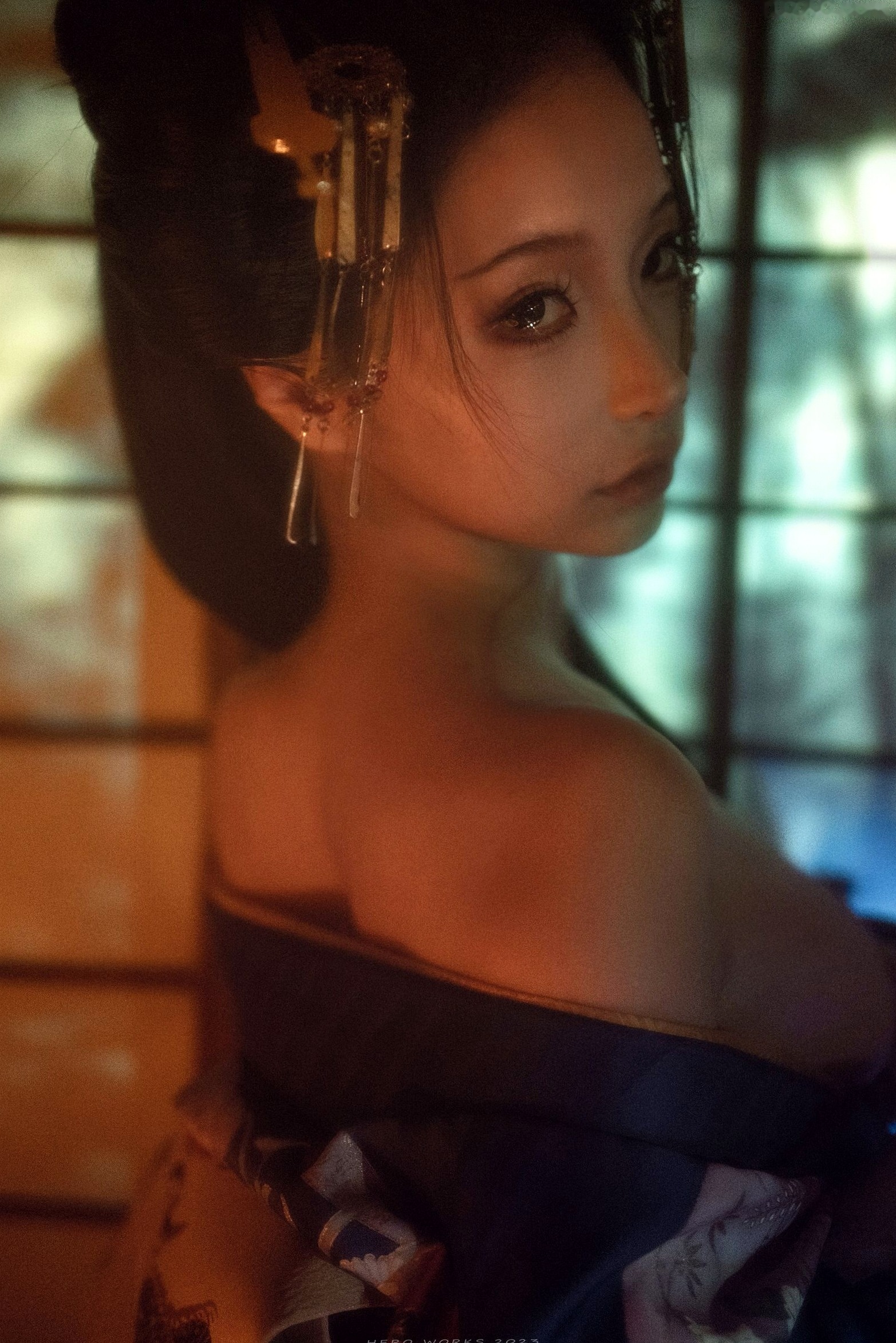 蠢沫沫-2024年会员《祥瑞》和服古风角色扮演冷艳诱惑写真