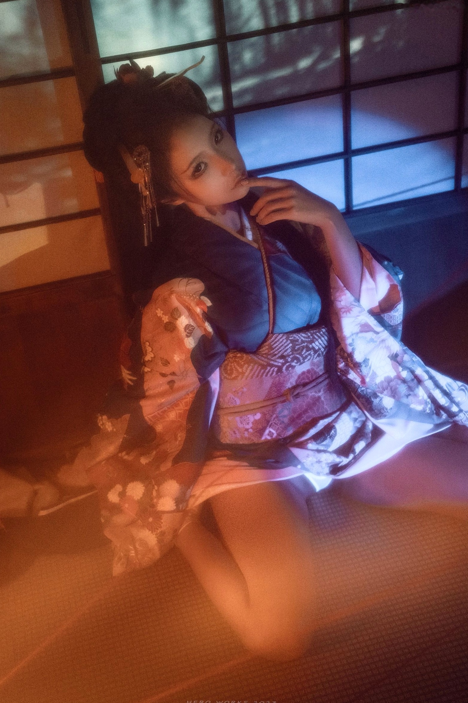 蠢沫沫-2024年会员《祥瑞》和服古风角色扮演冷艳诱惑写真