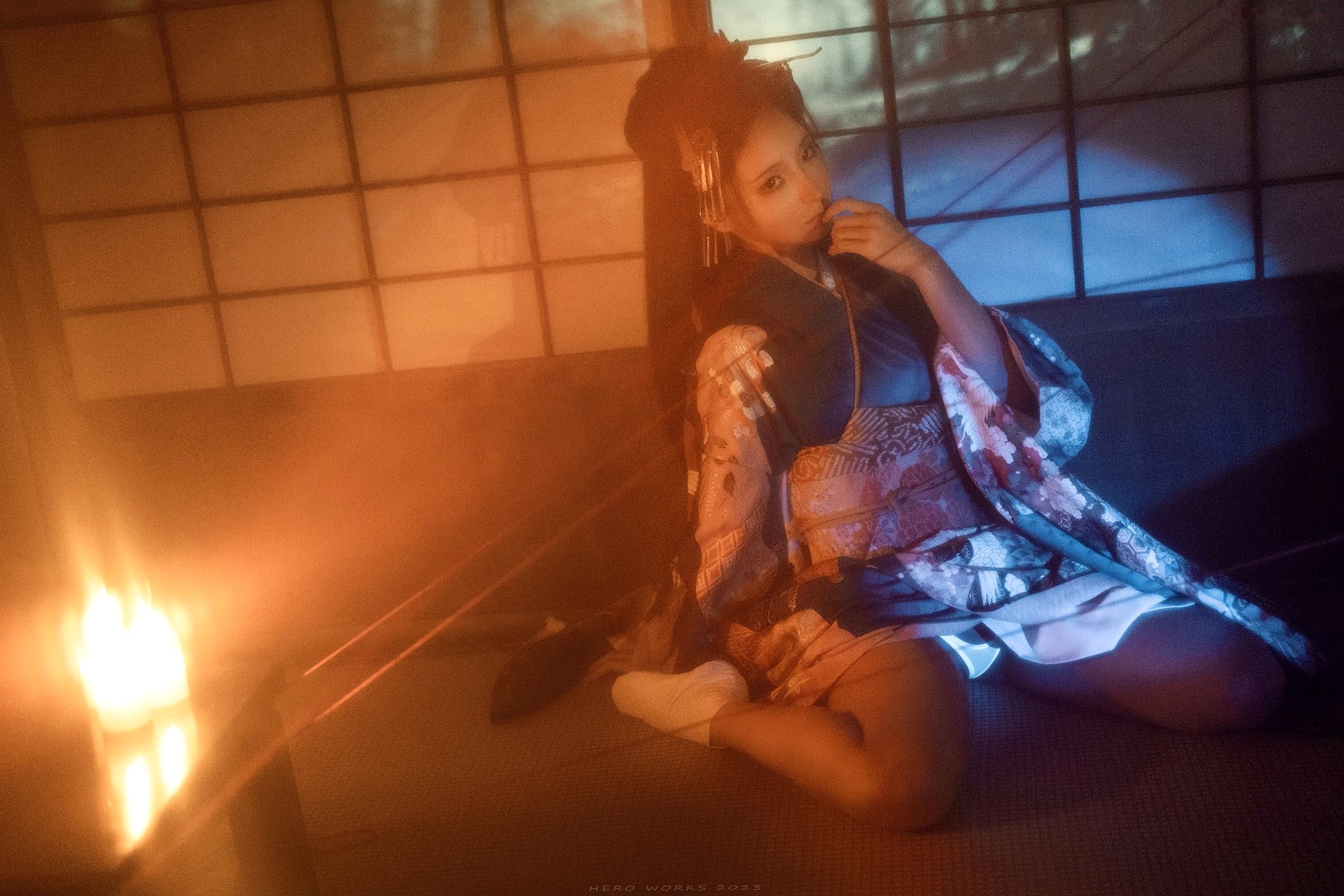 蠢沫沫-2024年会员《祥瑞》和服古风角色扮演冷艳诱惑写真