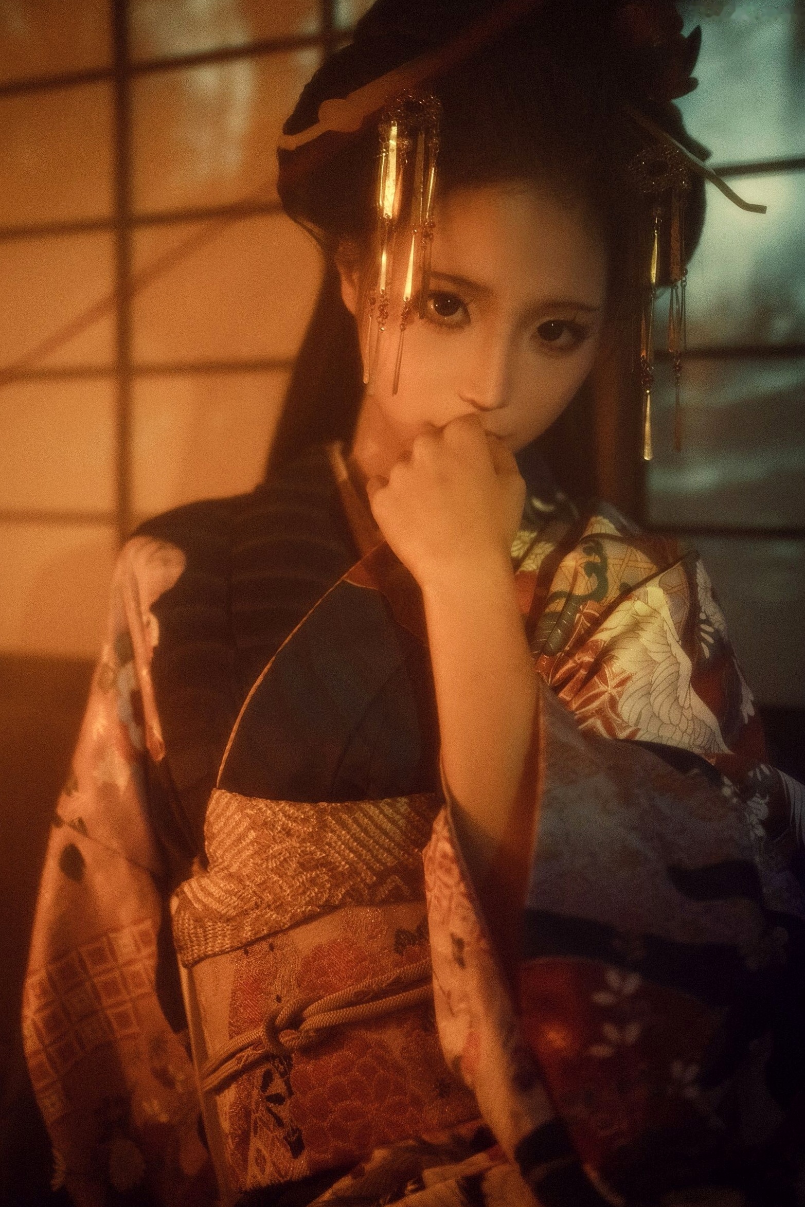 蠢沫沫-2024年会员《祥瑞》和服古风角色扮演冷艳诱惑写真