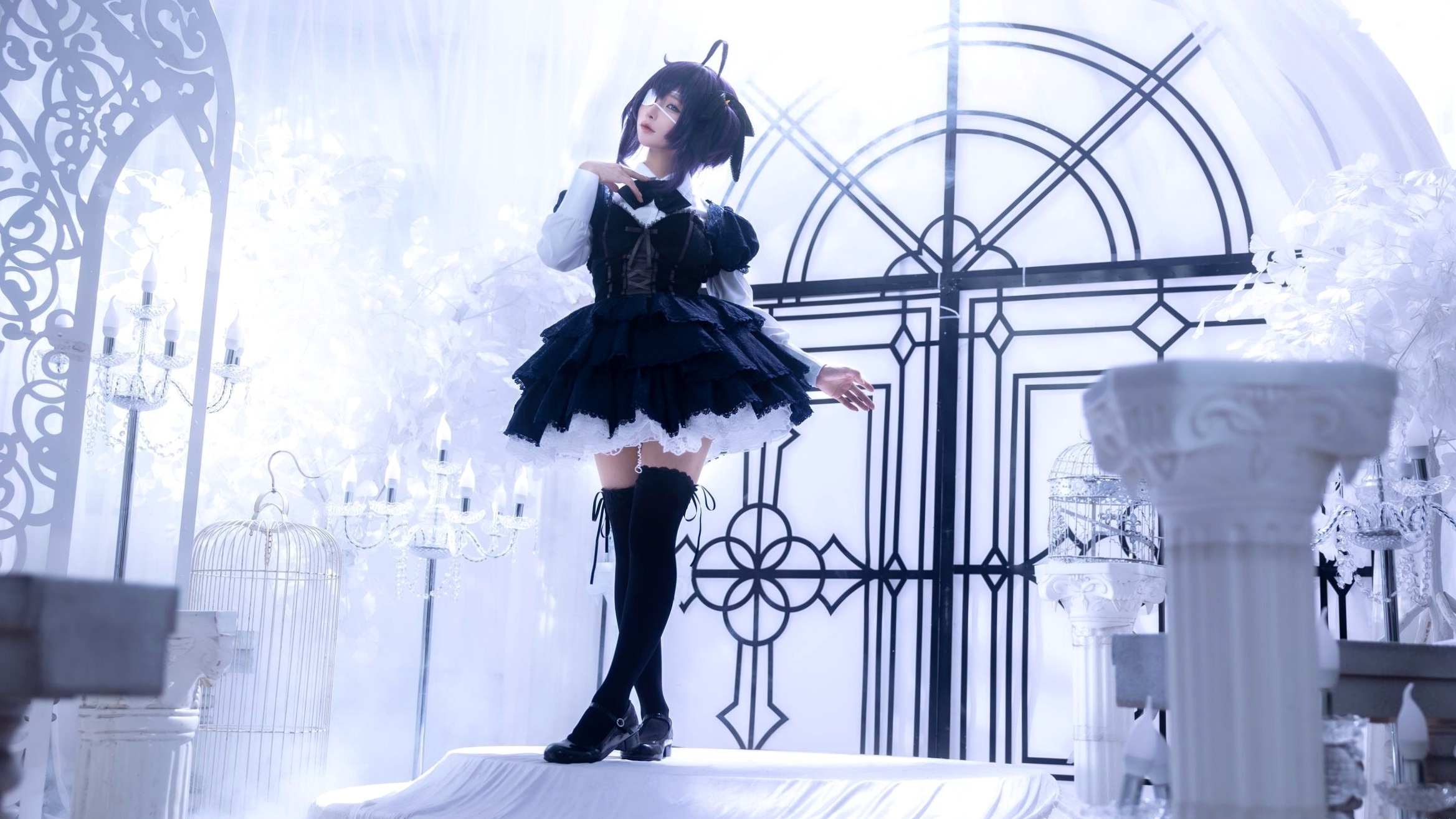 蠢沫沫-教主-六花原皮 梦幻哥特萝莉中二病邪王真眼Cosplay写真