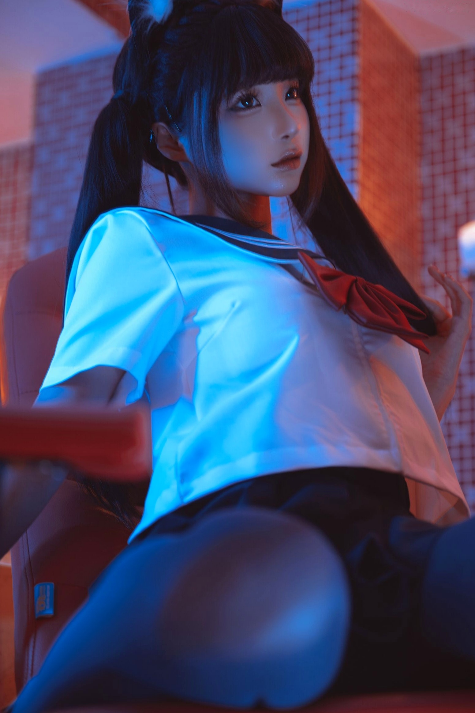 蠢沫沫三月T2订阅《另一面The-Other-Side束缚》猫耳制服浴室诱惑写真