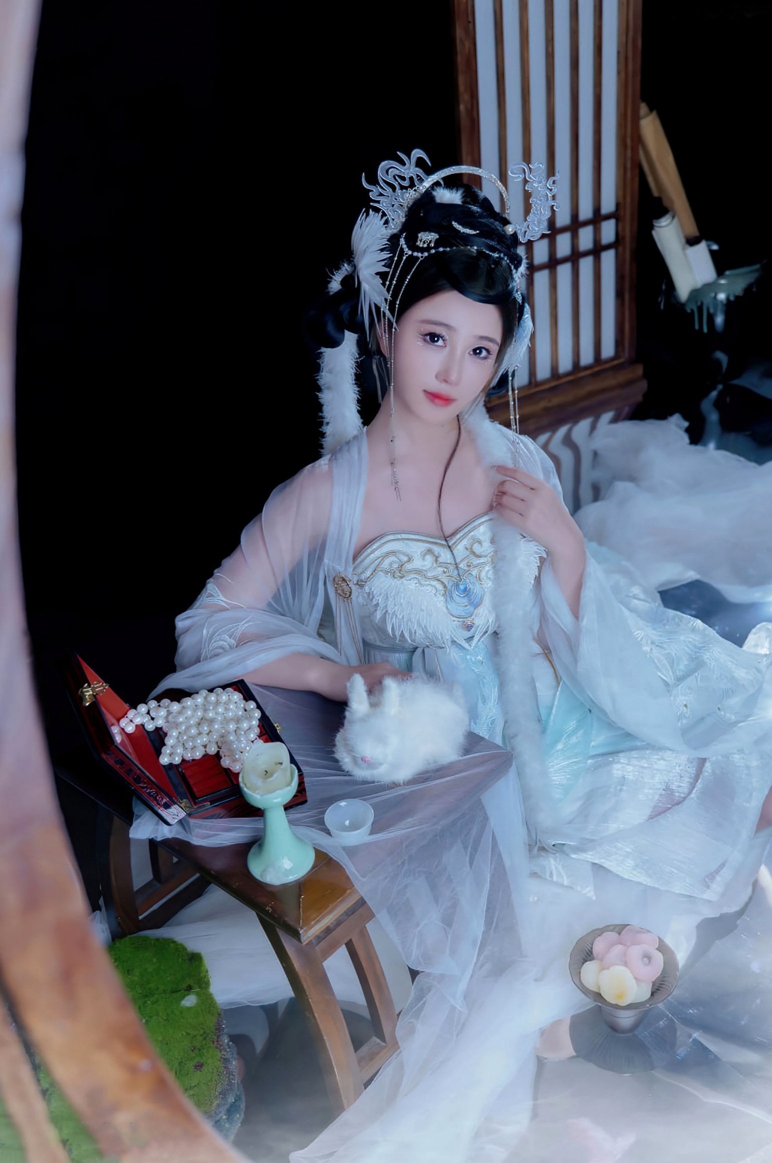 《年年Nnian-嫦娥仙子》古风汉服角色扮演性感大尺度私房写真