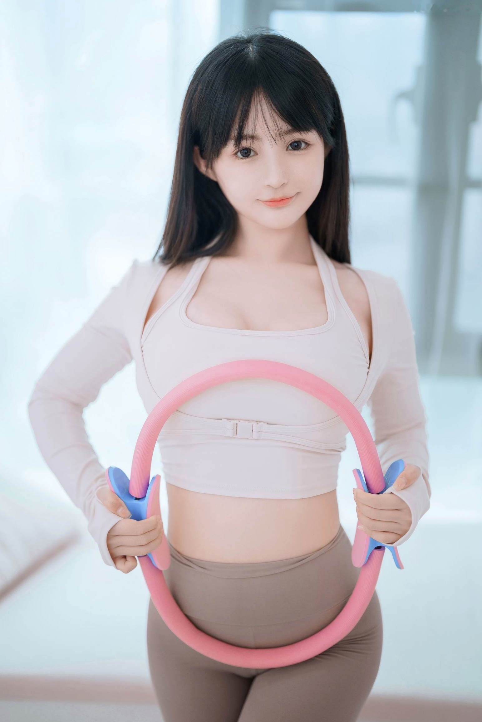 桜井宁宁-051-瑜伽妹妹,健身房私房健身写真,白嫩肌肤秀极致曲线美臀,极品性感诱惑