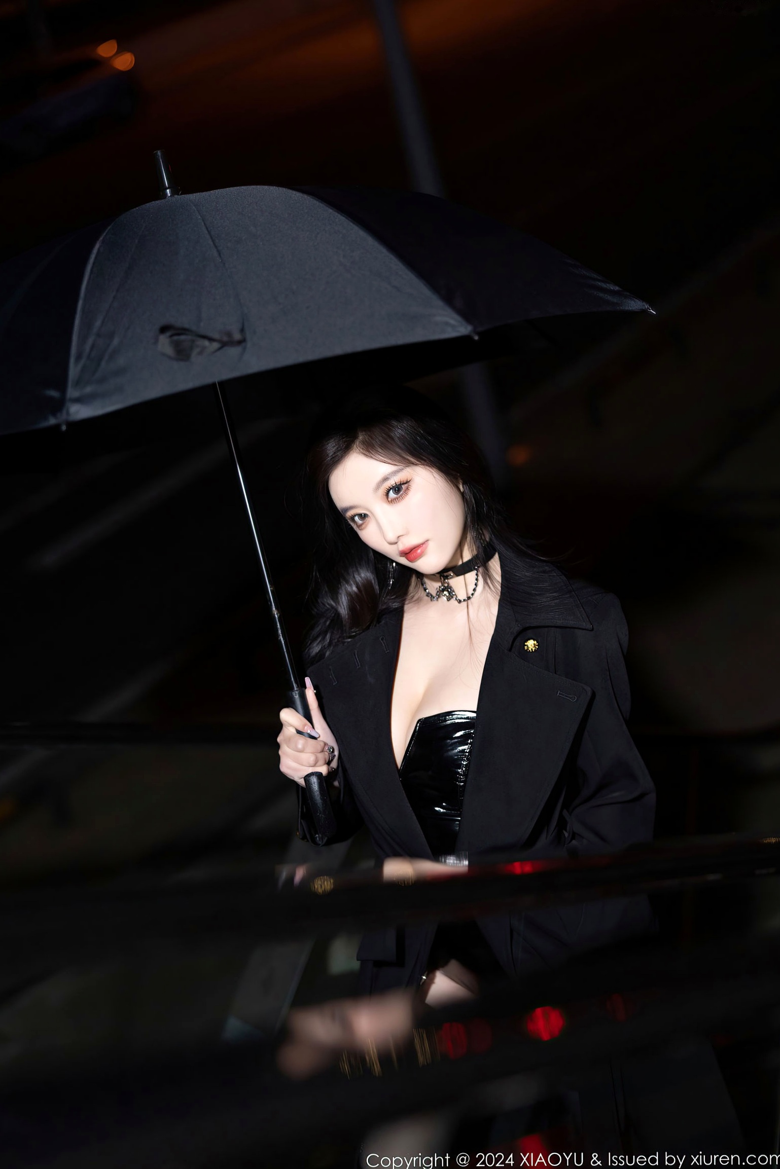 XiaoYu语画界-杨晨晨Yome-暗黑系漆皮制服诱惑与黑丝大片-冷艳御姐私房写真