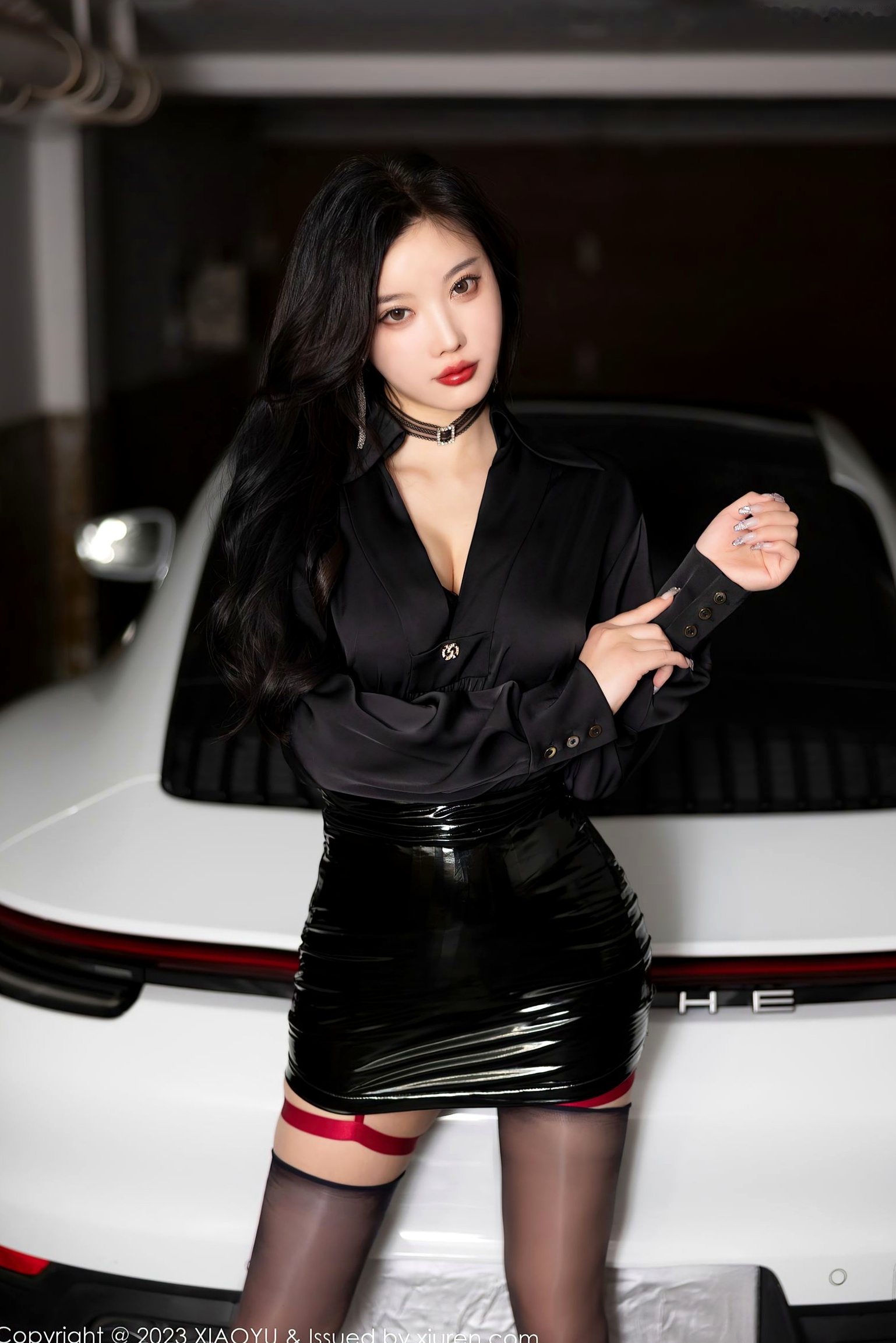 XiaoYu语画界-1148-杨晨晨Yome-跑车超辣黑色蕾丝情趣服饰-顶级私房大尺度写真-2023.11.17
