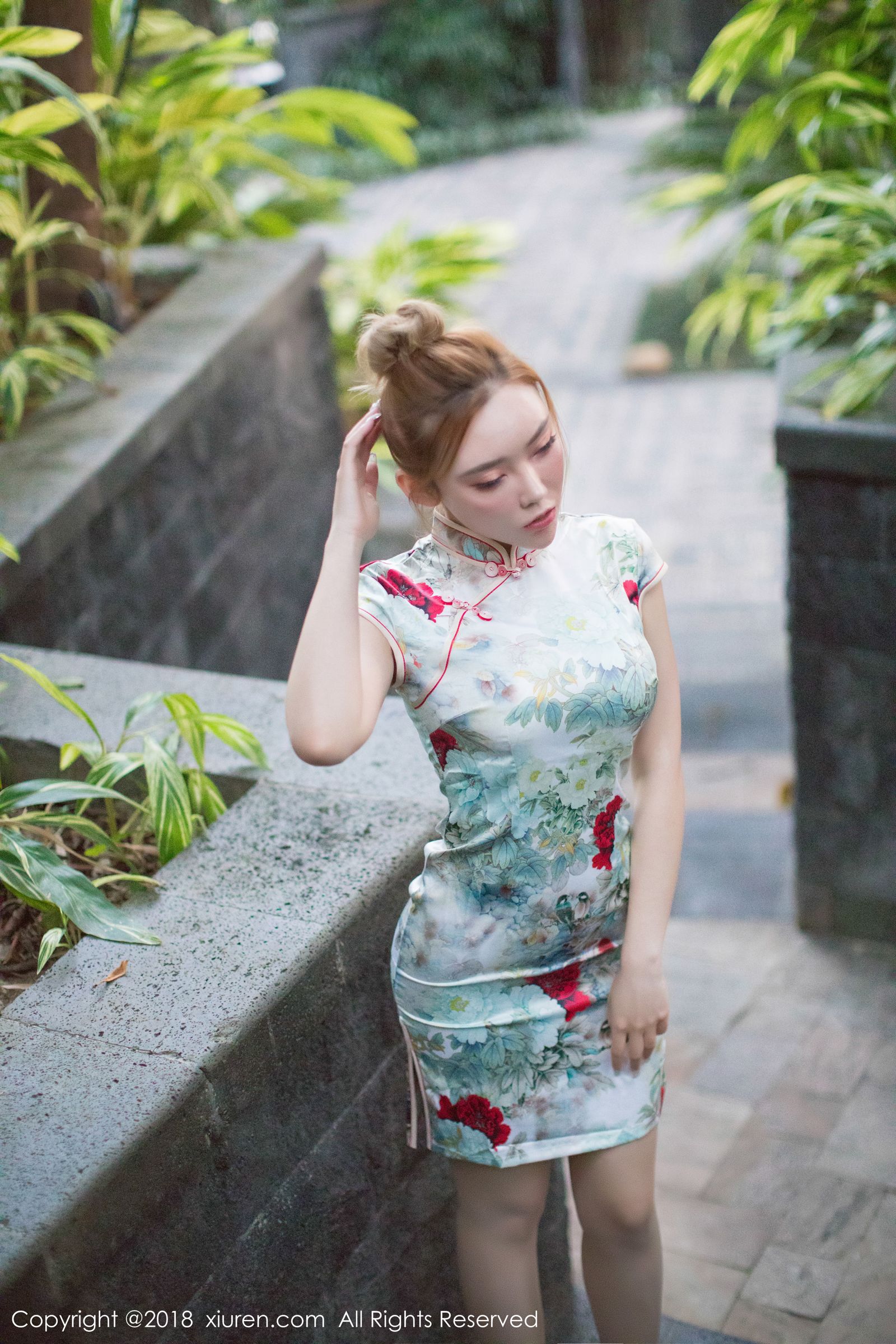 性感美模萌汉药 旗袍连体肉丝系列