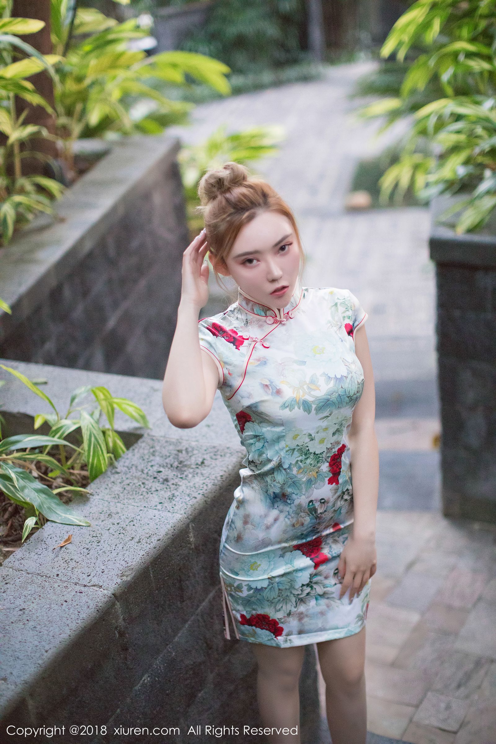 性感美模萌汉药 旗袍连体肉丝系列