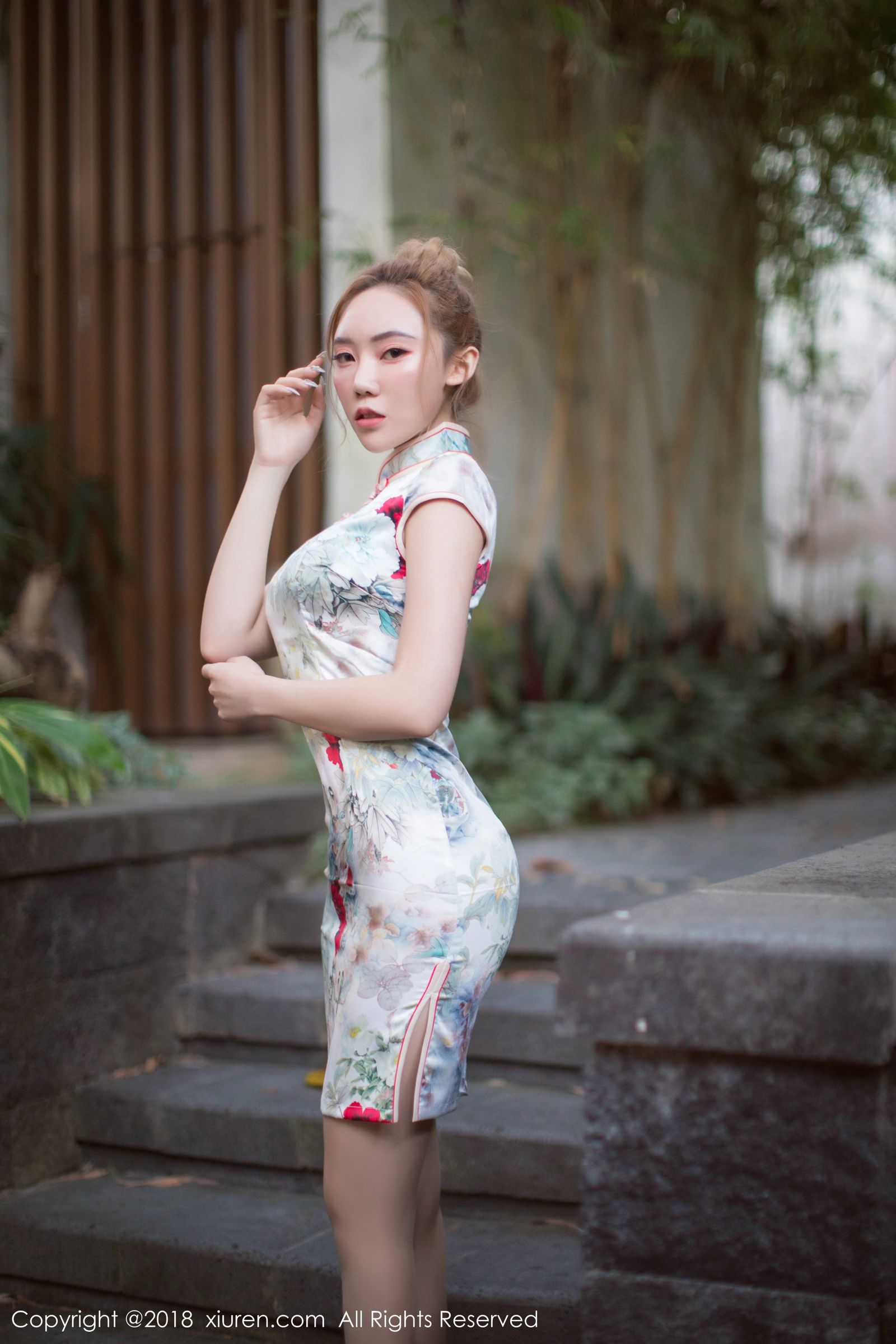 性感美模萌汉药 旗袍连体肉丝系列