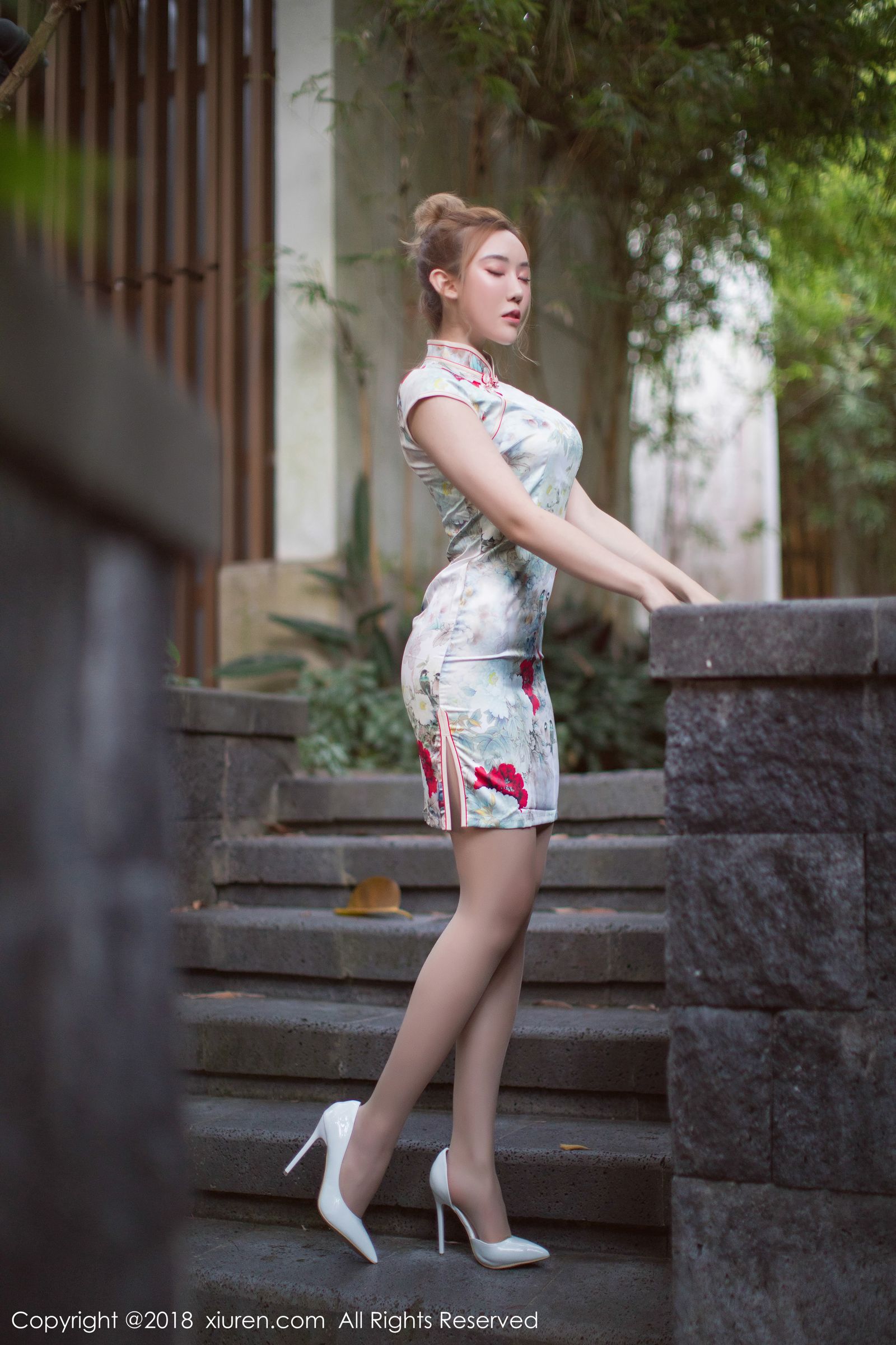 性感美模萌汉药 旗袍连体肉丝系列