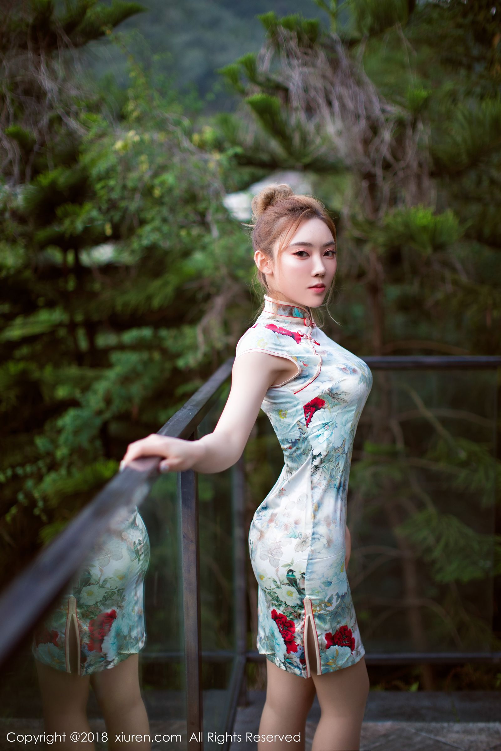 性感美模萌汉药 旗袍连体肉丝系列