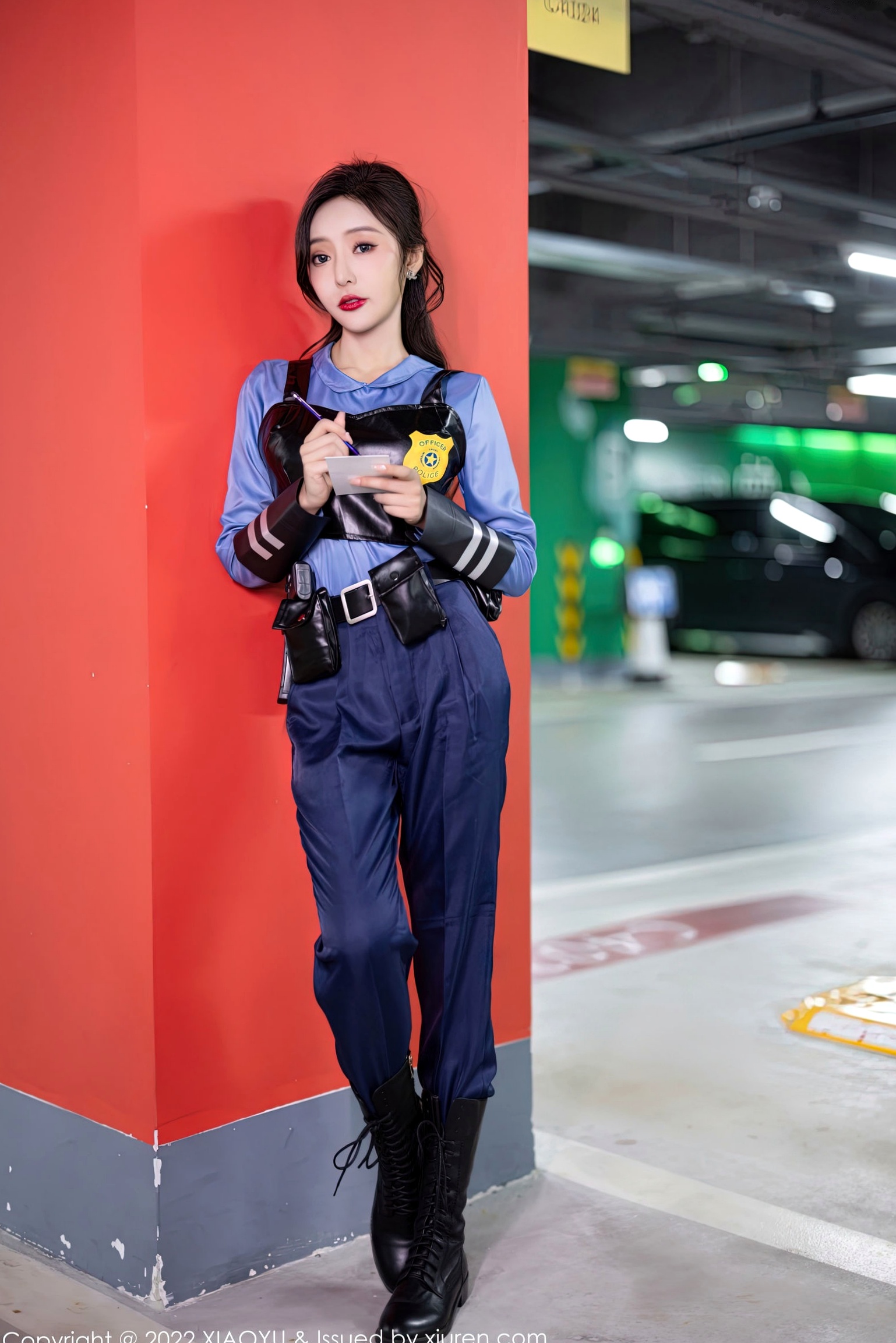XiaoYu语画界-929-王馨瑶Yanni-绝美女警角色扮演制服诱惑-飒爽警花黑色战术内衣私房照-无圣光大尺度