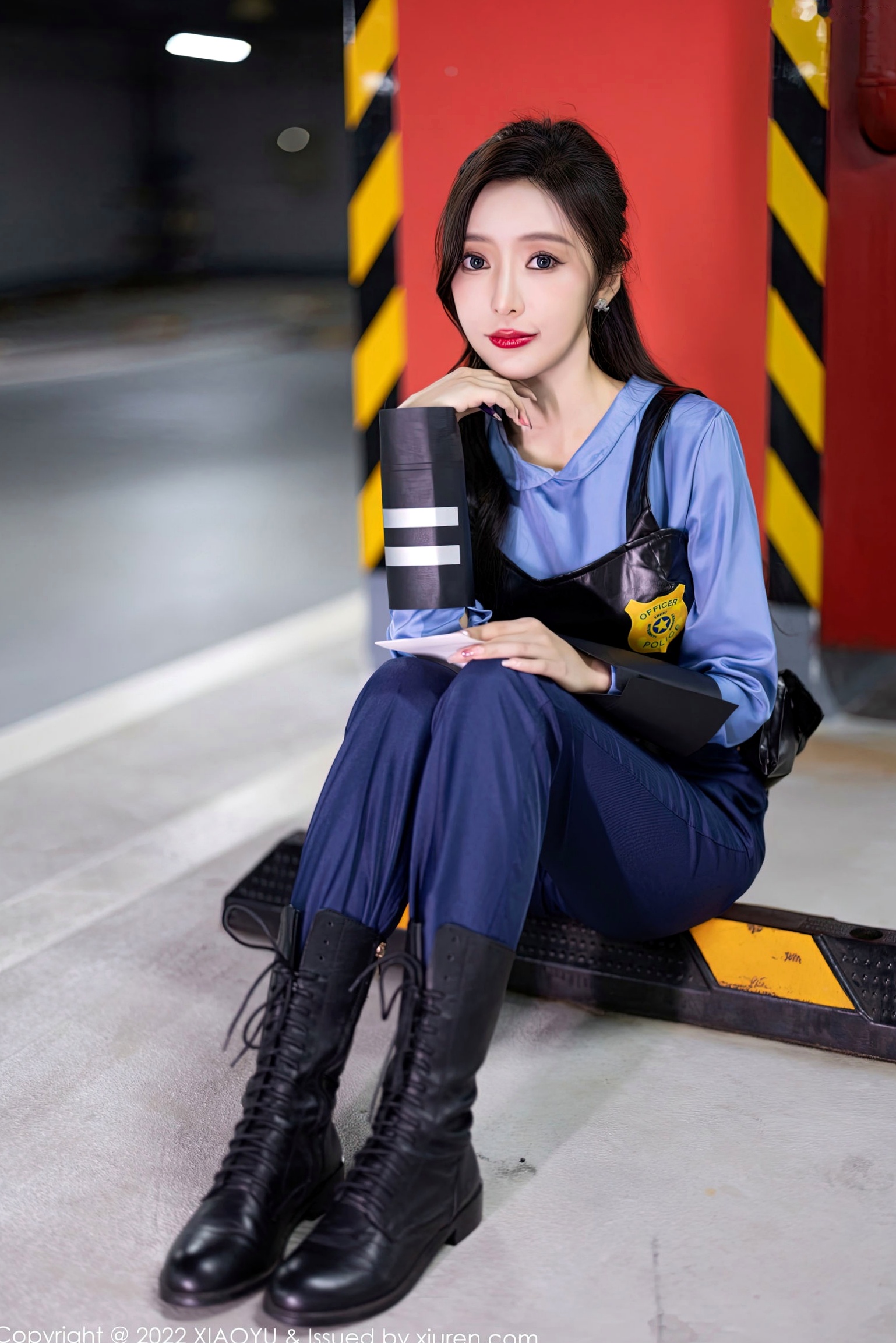 XiaoYu语画界-929-王馨瑶Yanni-绝美女警角色扮演制服诱惑-飒爽警花黑色战术内衣私房照-无圣光大尺度