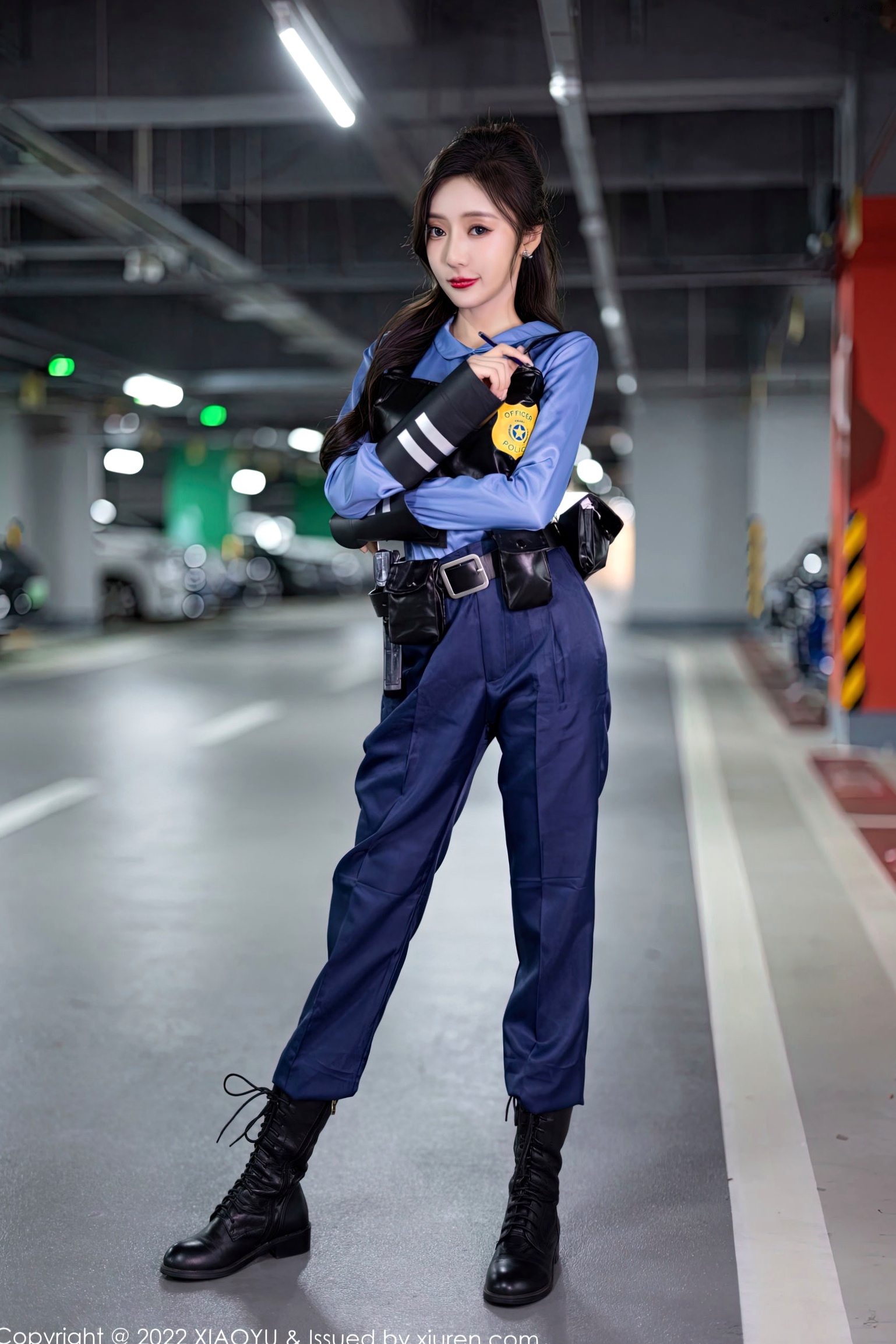 XiaoYu语画界-929-王馨瑶Yanni-绝美女警角色扮演制服诱惑-飒爽警花黑色战术内衣私房照-无圣光大尺度
