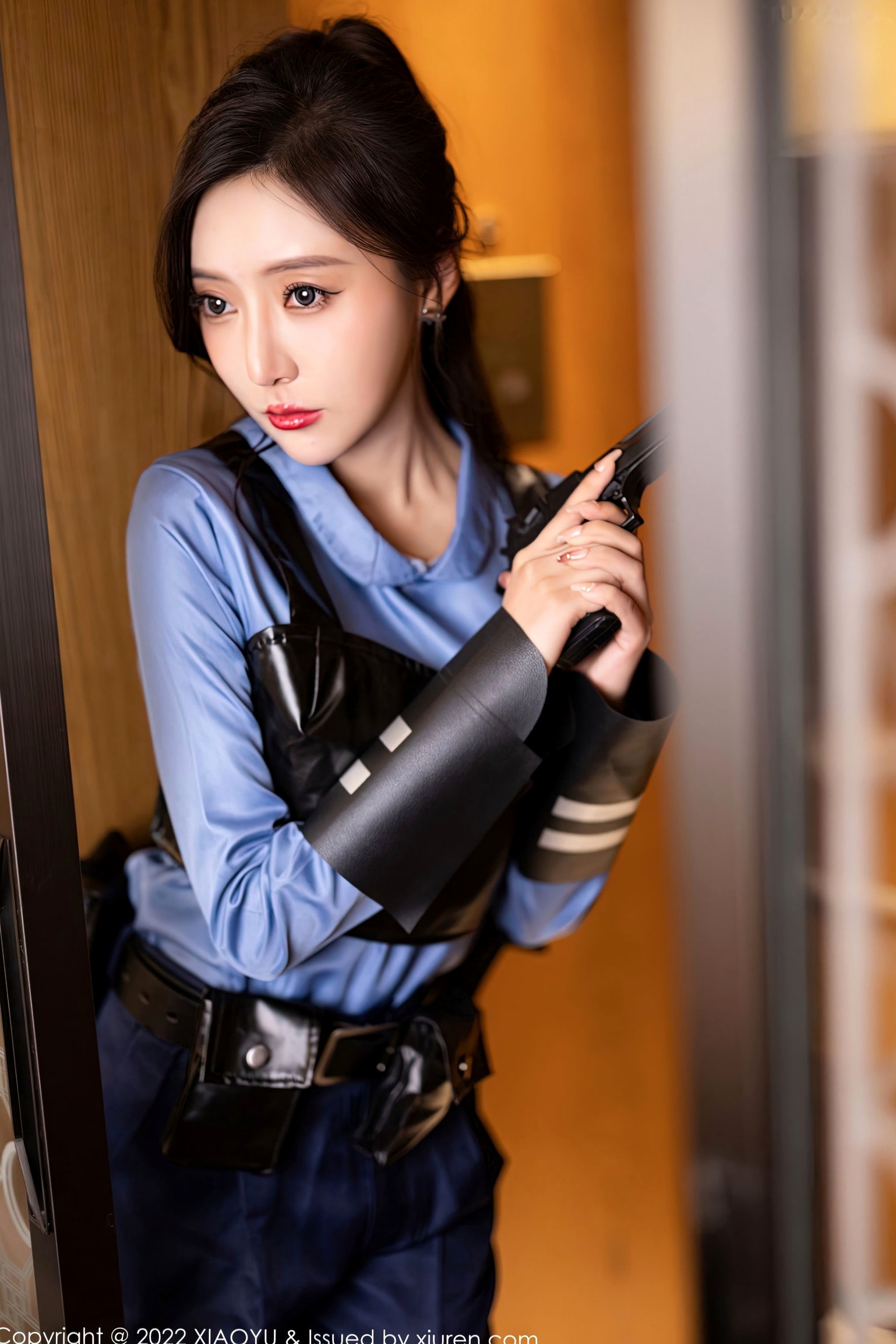 XiaoYu语画界-929-王馨瑶Yanni-绝美女警角色扮演制服诱惑-飒爽警花黑色战术内衣私房照-无圣光大尺度