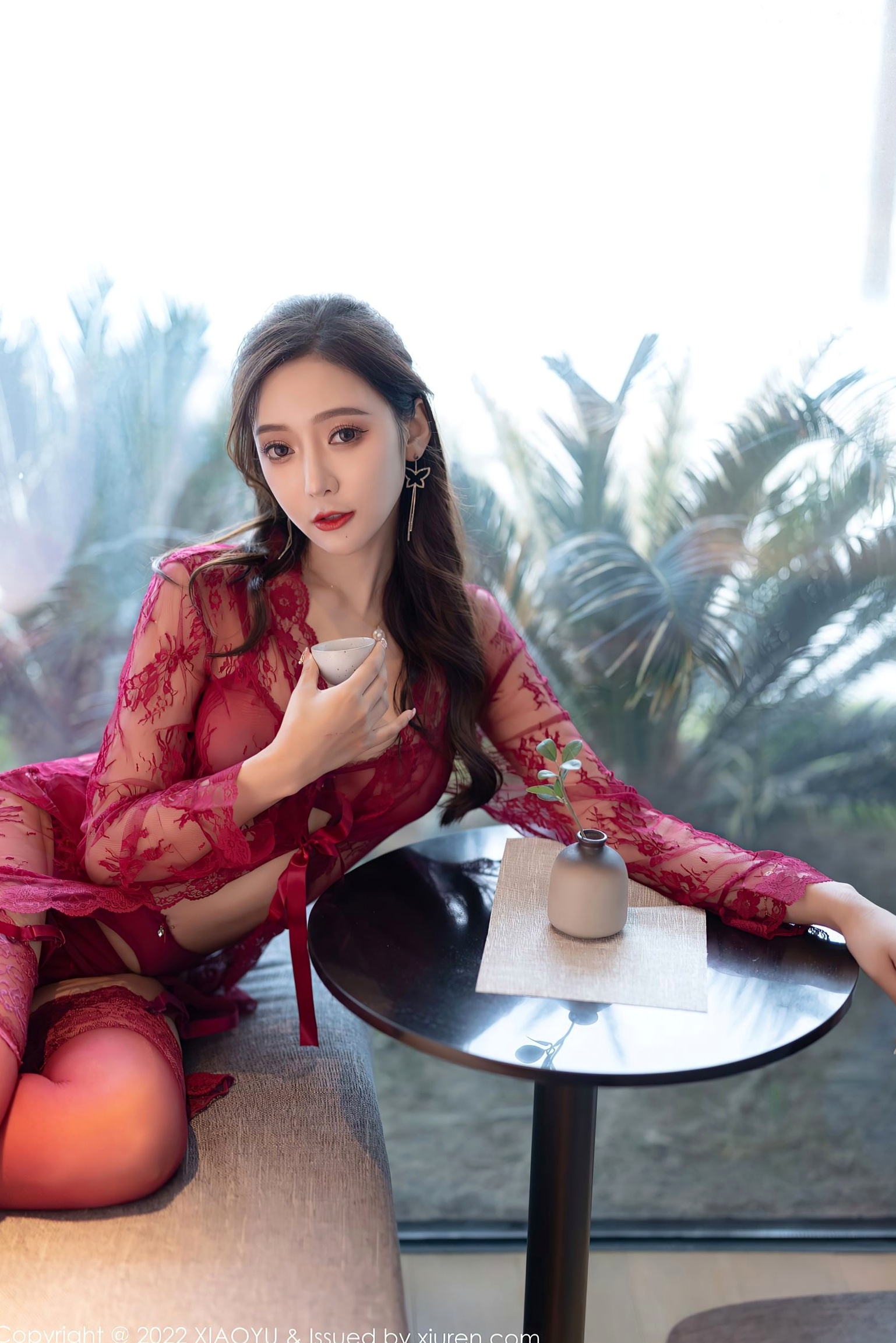 XiaoYu语画界699期:王馨瑶Yanni绝美红丝私房写真,红色蕾丝内衣诱惑尽显,冷艳性感,极品视觉盛宴