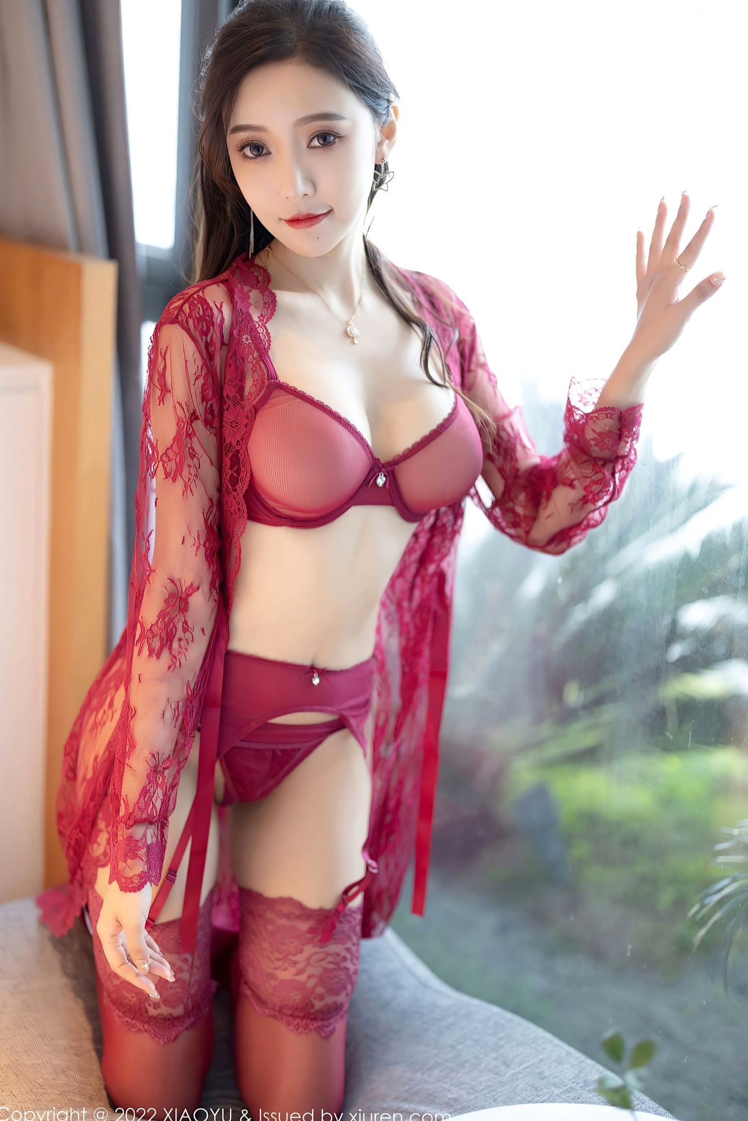 XiaoYu语画界699期:王馨瑶Yanni绝美红丝私房写真,红色蕾丝内衣诱惑尽显,冷艳性感,极品视觉盛宴