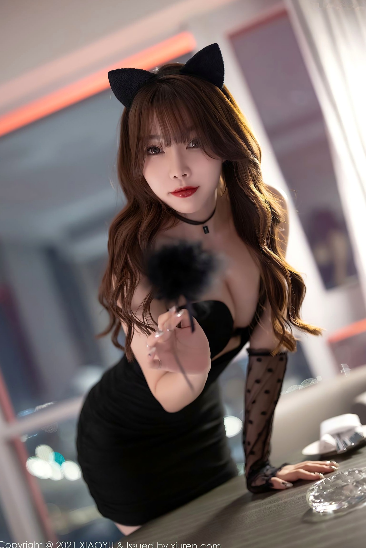 XiaoYu语画界-644-芝芝-极品猫女郎主题私房照-黑丝连身裙-性感美腿-居家大尺度福利高清摄影