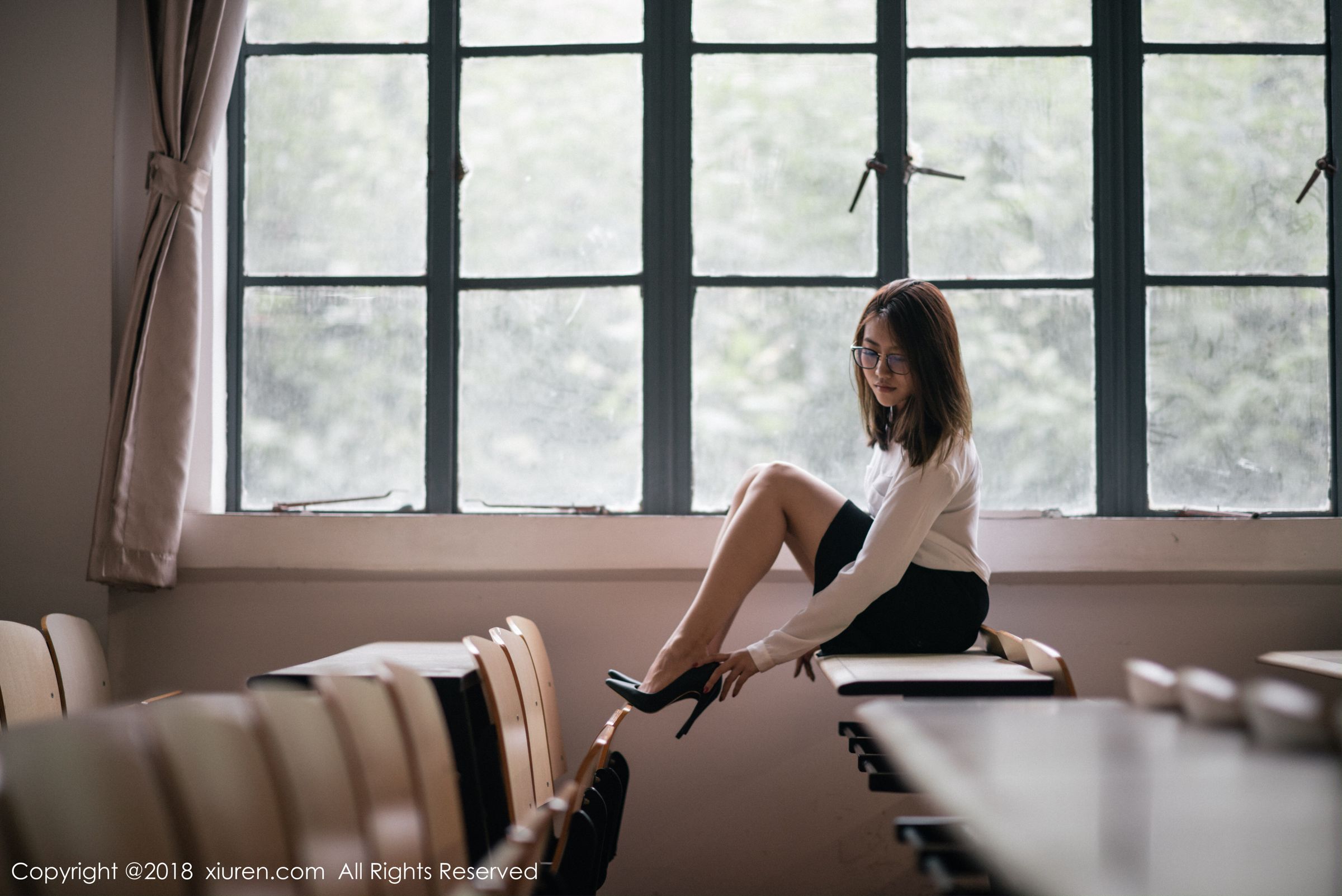 气质女神许诺Sabrina 教师OL制服主题系列