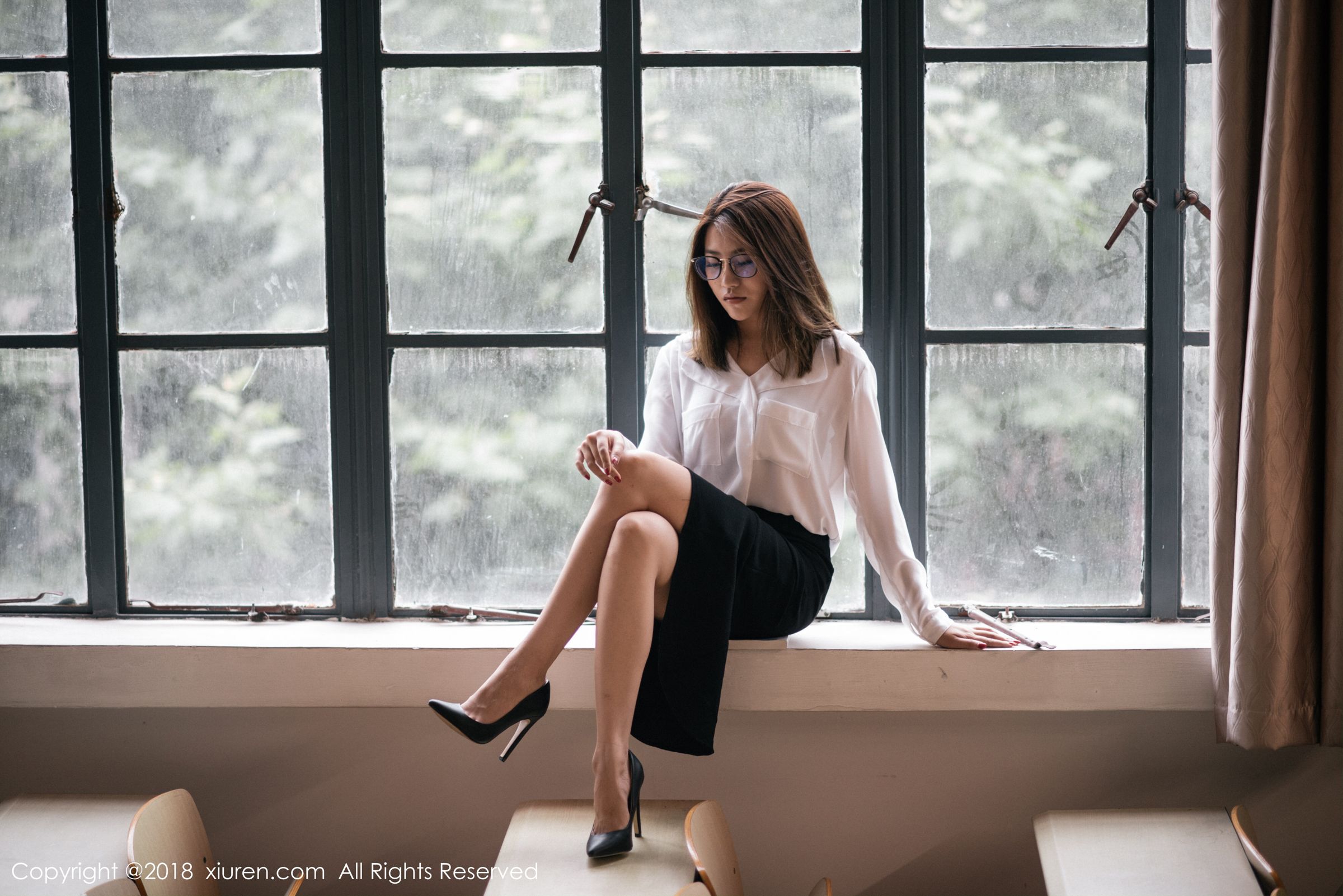 气质女神许诺Sabrina 教师OL制服主题系列