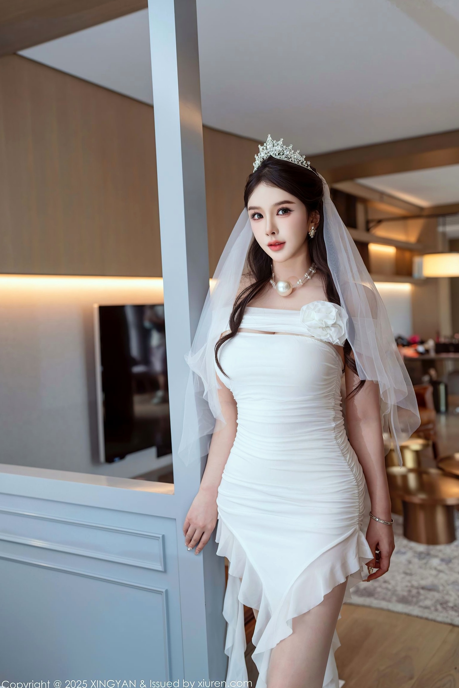 XingYan星颜社388期:李丽莎白色婚纱主题,精致蕾丝内衣演绎极致纯欲诱惑,无圣光大尺度私房写真集锦,展现成熟女性柔美魅力
