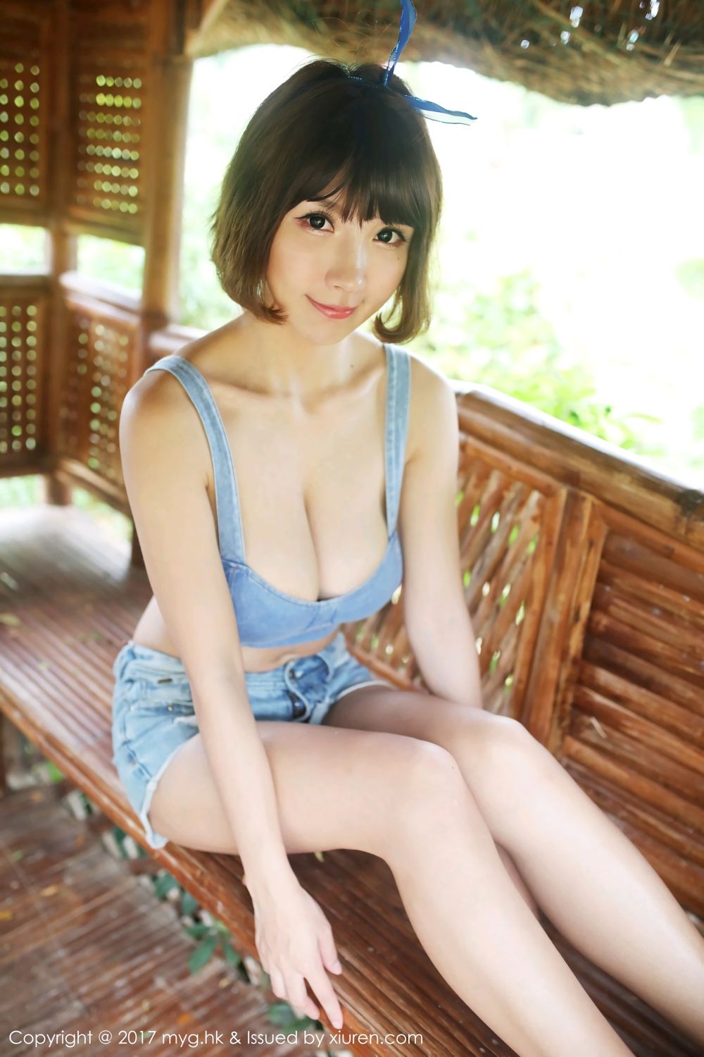 性感女神晓茜sunny 牛仔内衣与比基尼