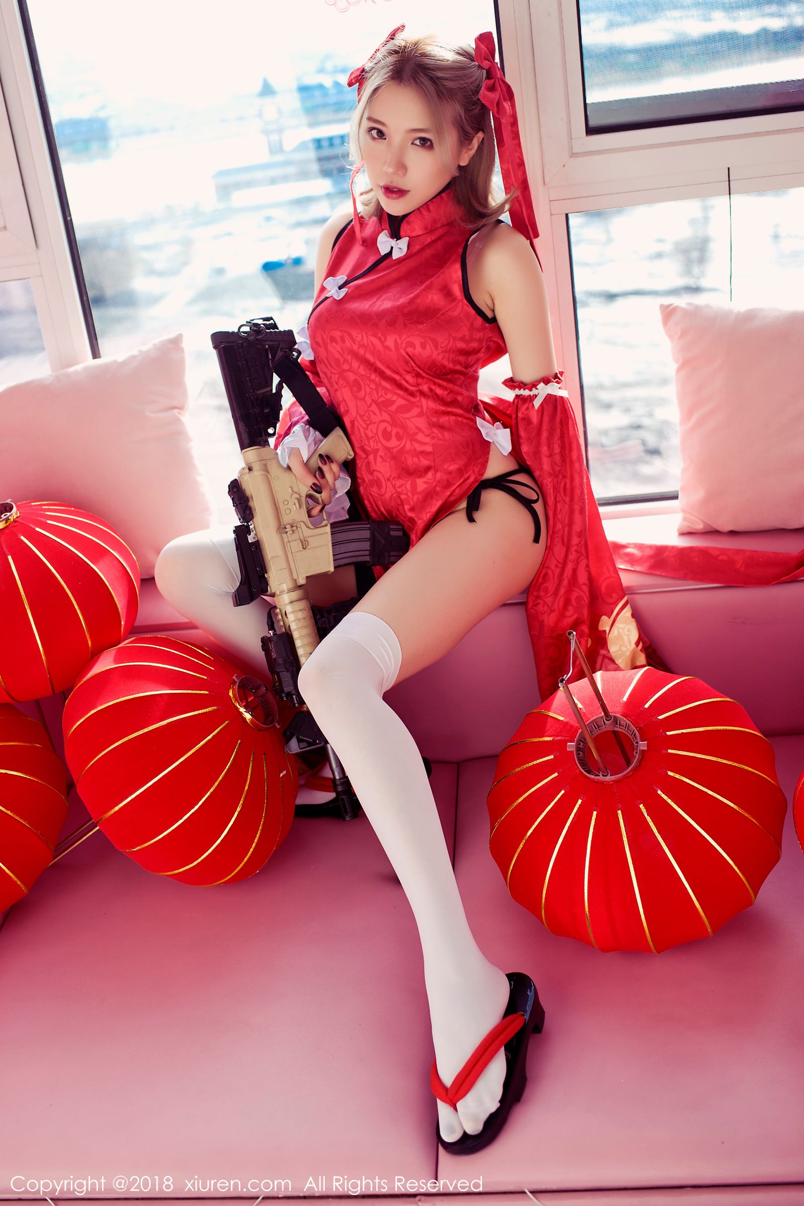 极品美女黄楽然 极品COS枪娘造型