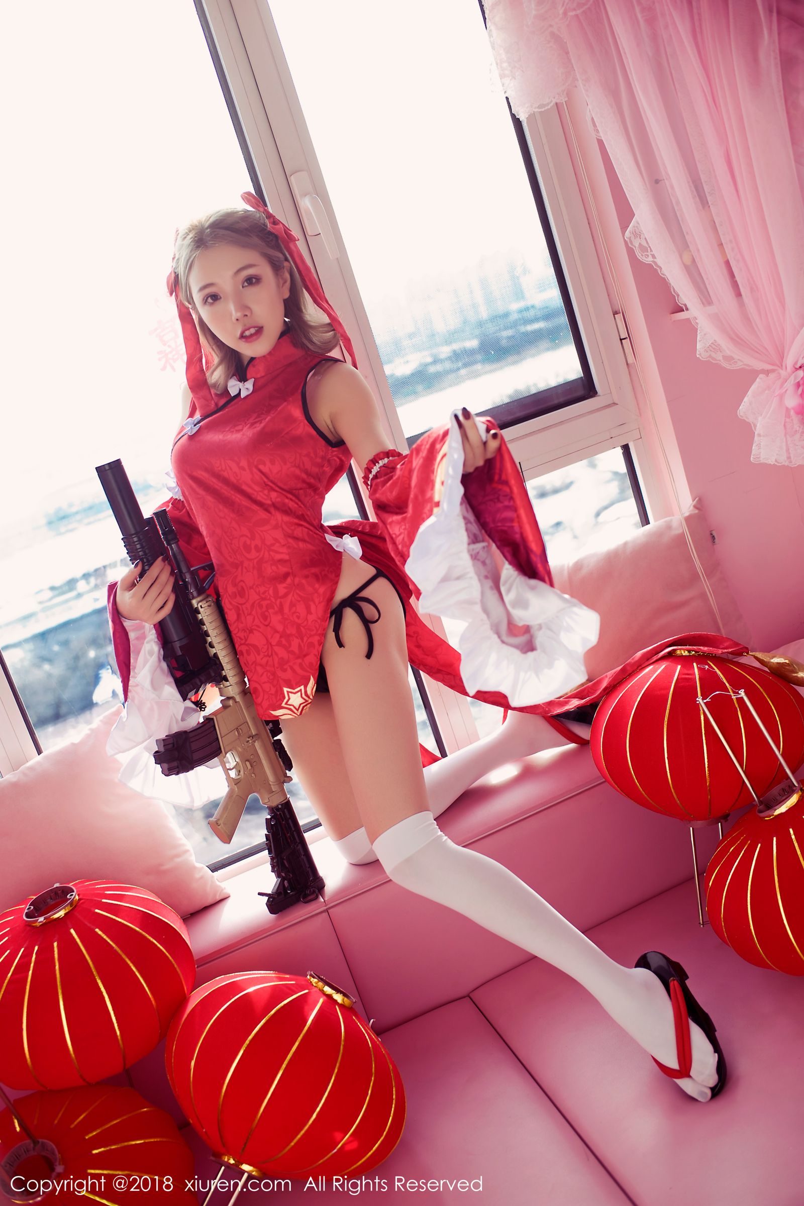 极品美女黄楽然 极品COS枪娘造型