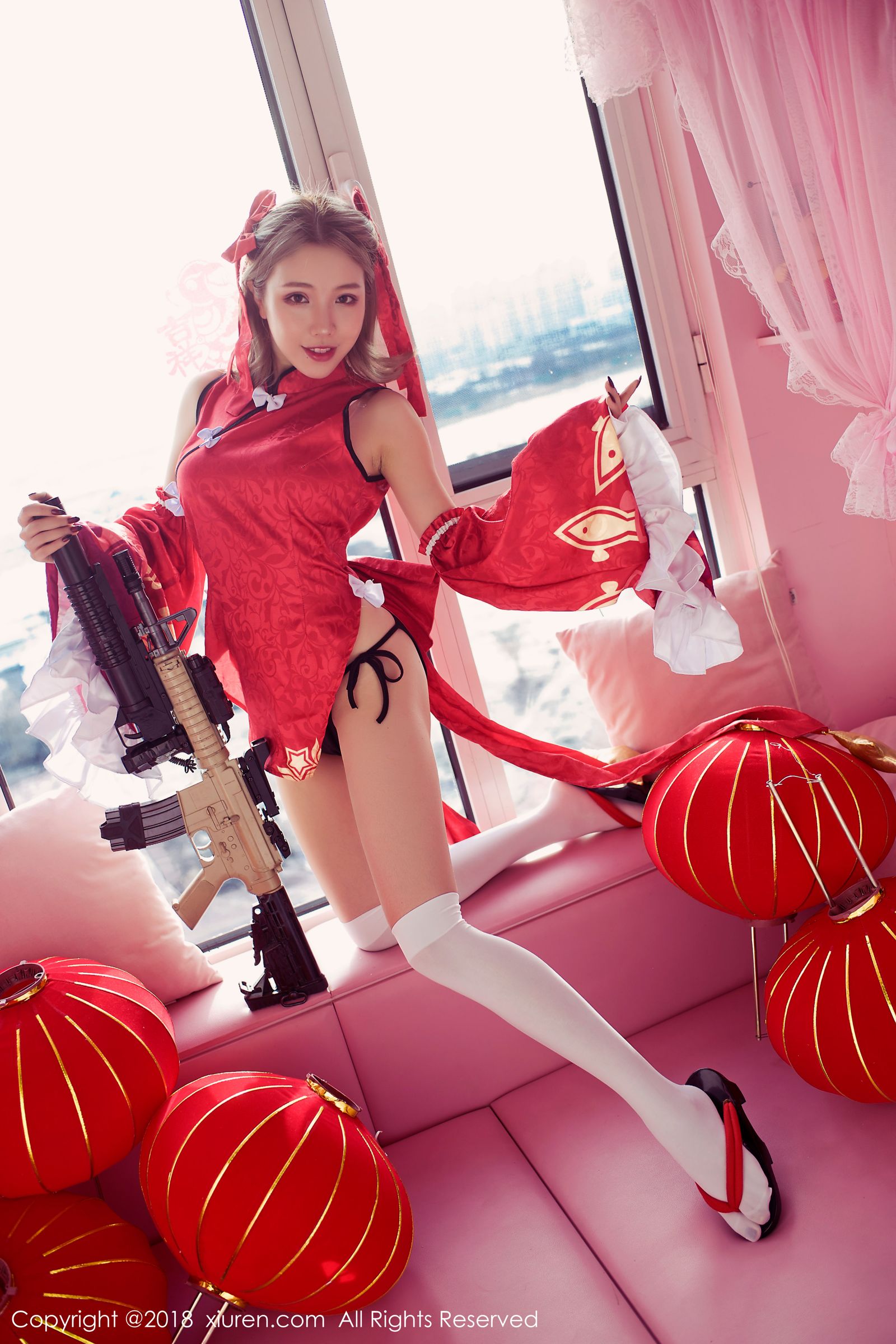 极品美女黄楽然 极品COS枪娘造型