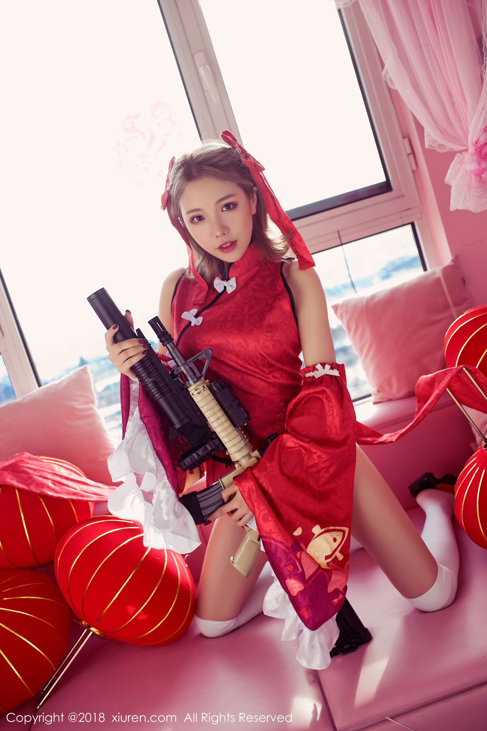 极品美女黄楽然 极品COS枪娘造型