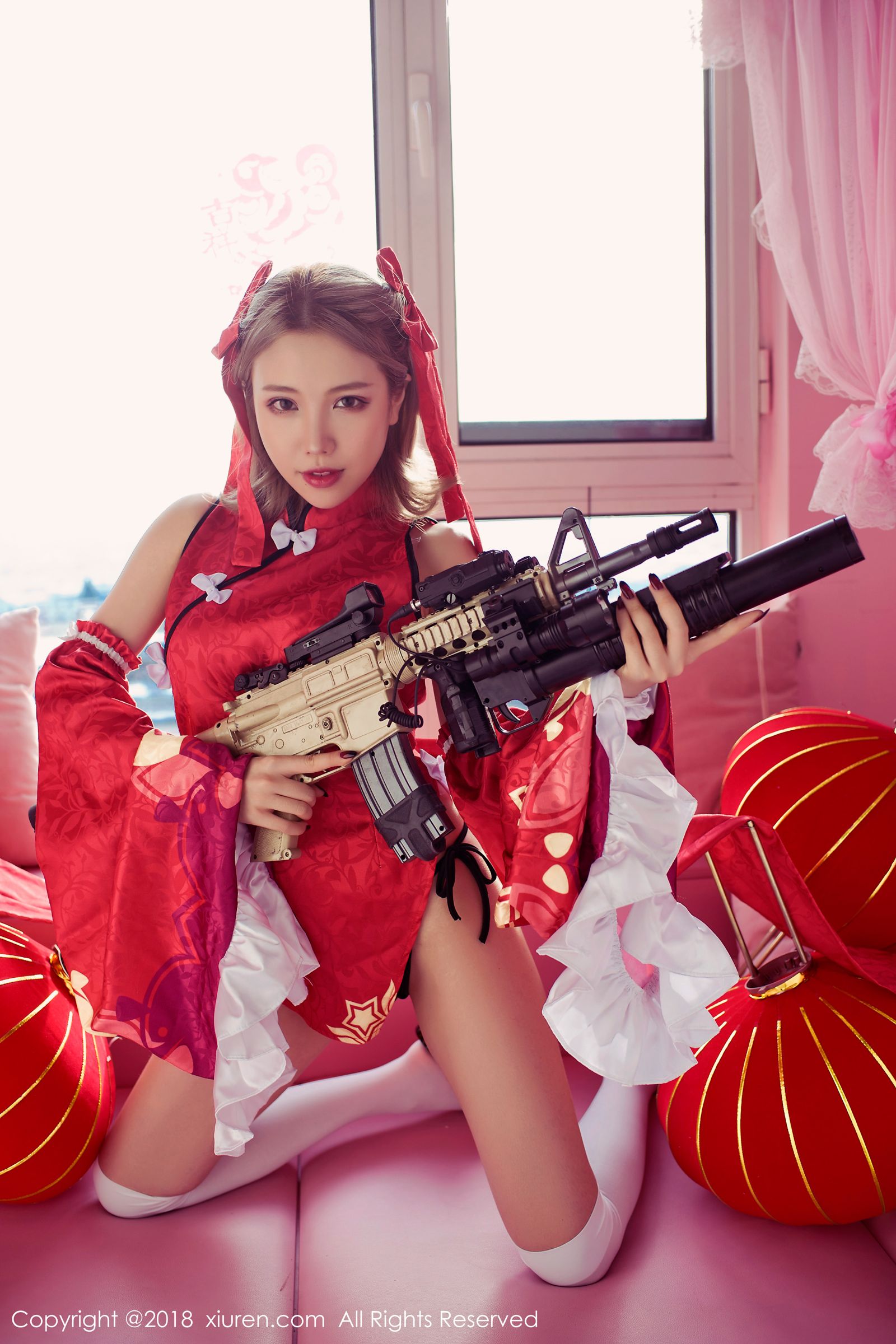 极品美女黄楽然 极品COS枪娘造型