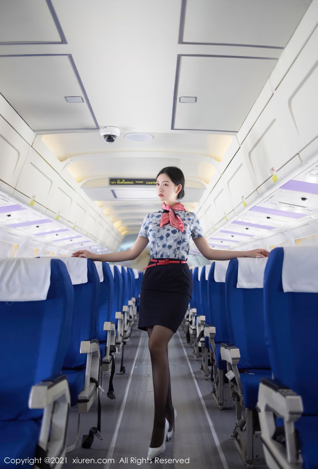空乘女神沈梦瑶 真实的客机场景
