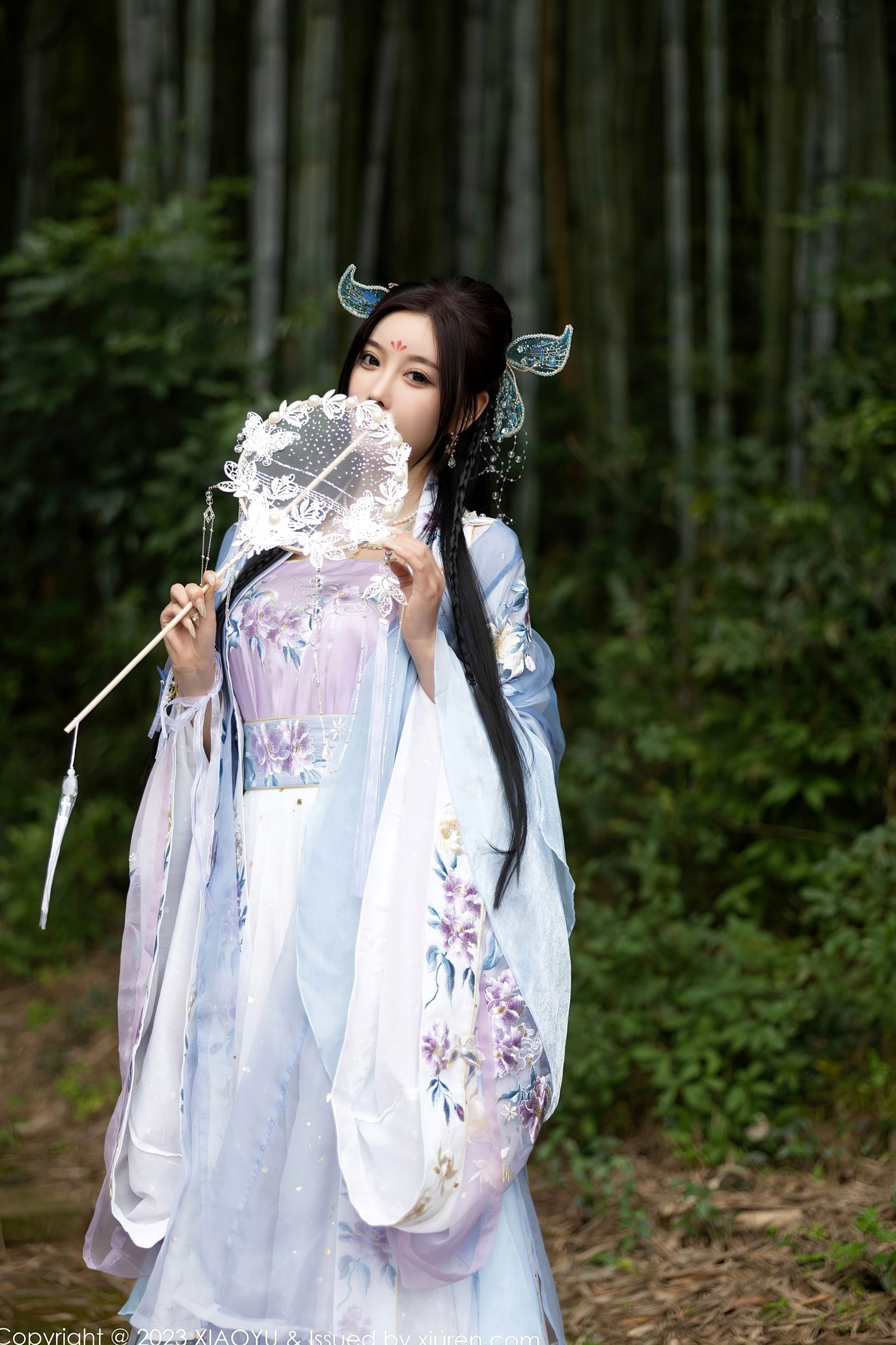 XiaoYu语画界970杨晨晨Yome,花海古装与室内蕾丝内衣丝袜诱惑,绝美气质大尺度私房写真