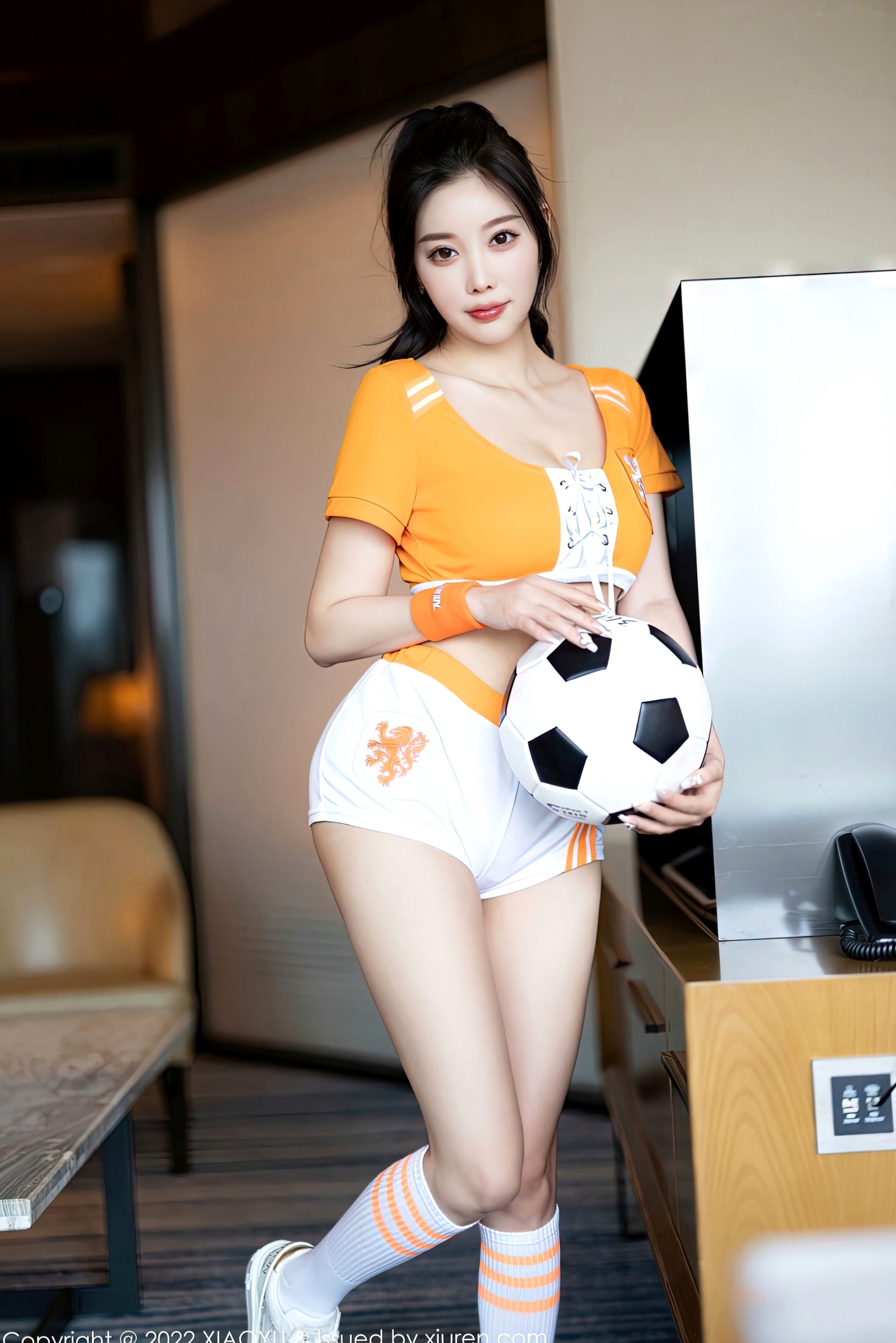 XiaoYu语画界-907-杨晨晨Yome-性感足球宝贝橙色运动服私房写真-无圣光大尺度