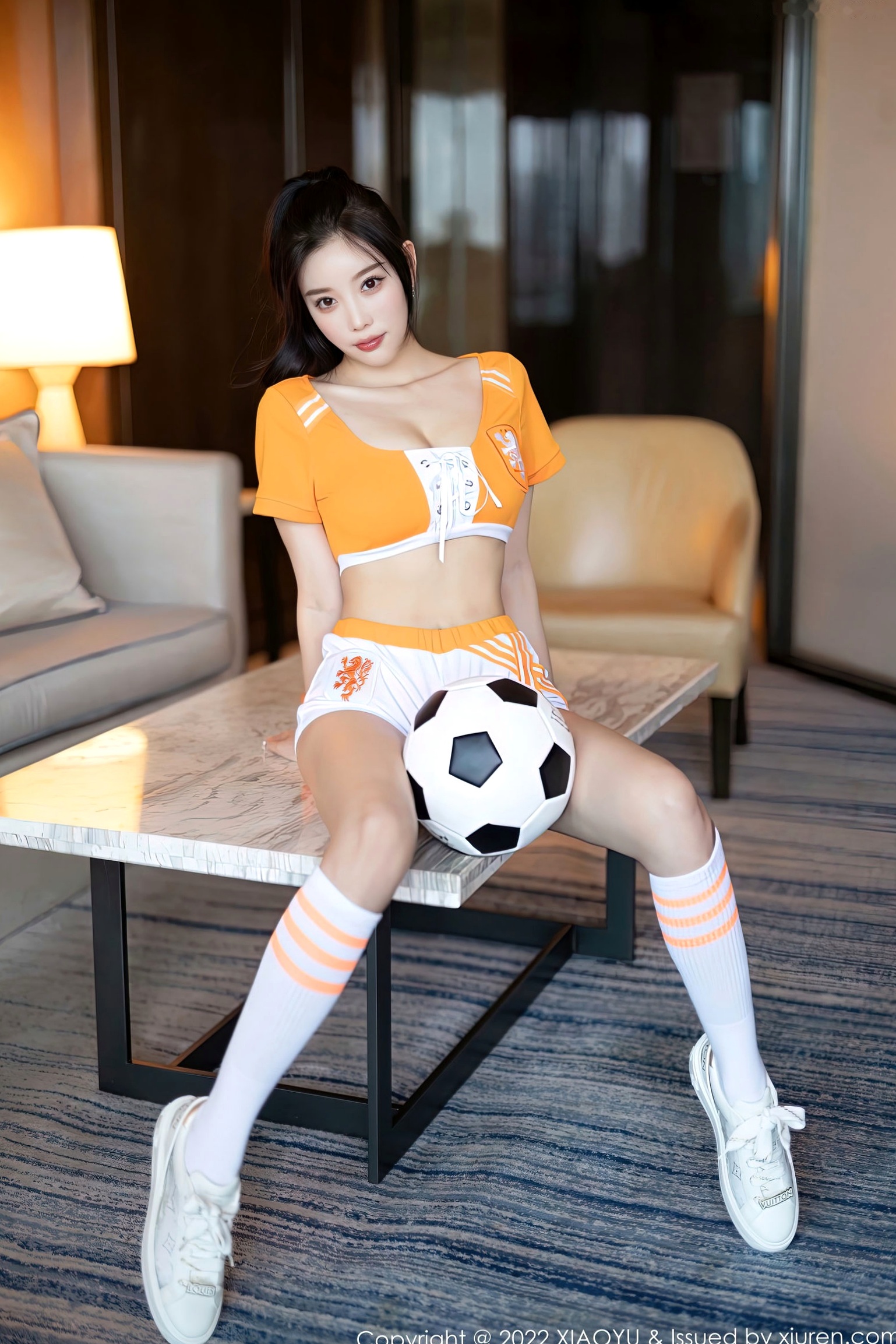 XiaoYu语画界-907-杨晨晨Yome-性感足球宝贝橙色运动服私房写真-无圣光大尺度