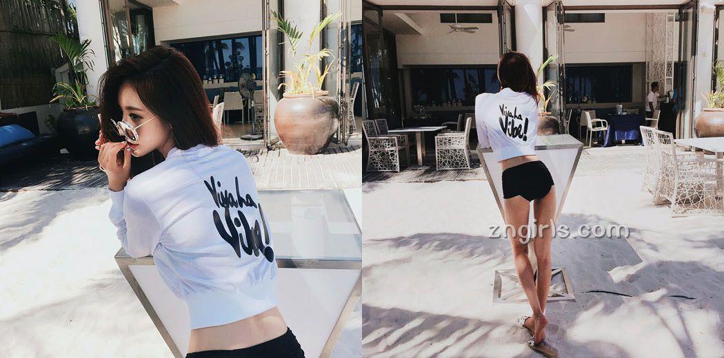 南韩美人孙允珠 唯美系吊带内衣三
