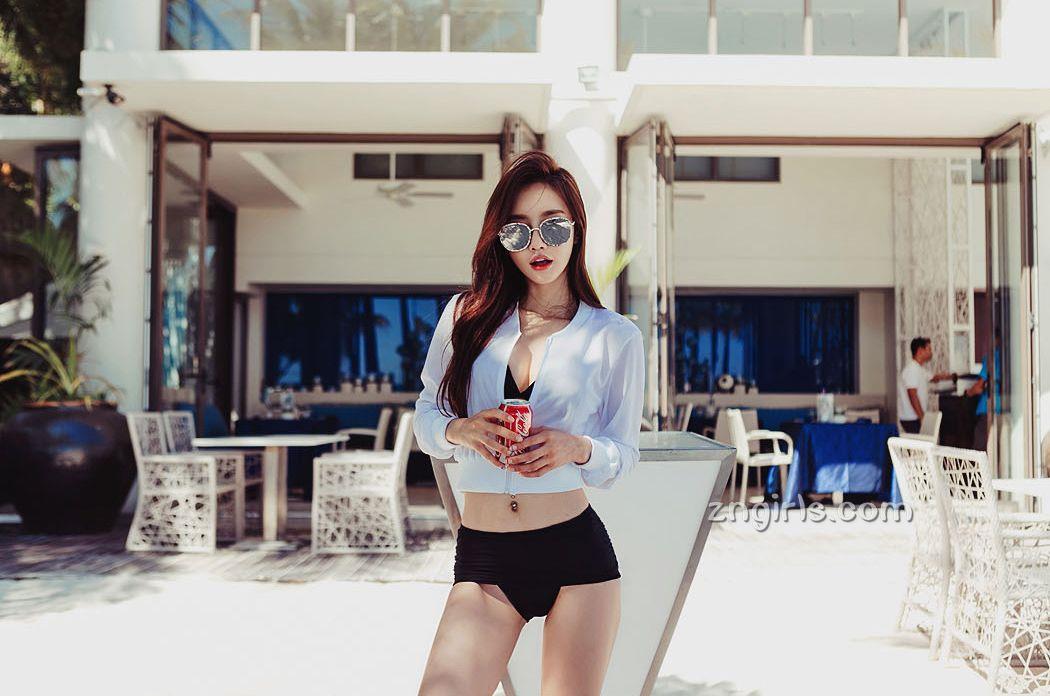 南韩美人孙允珠 唯美系吊带内衣三