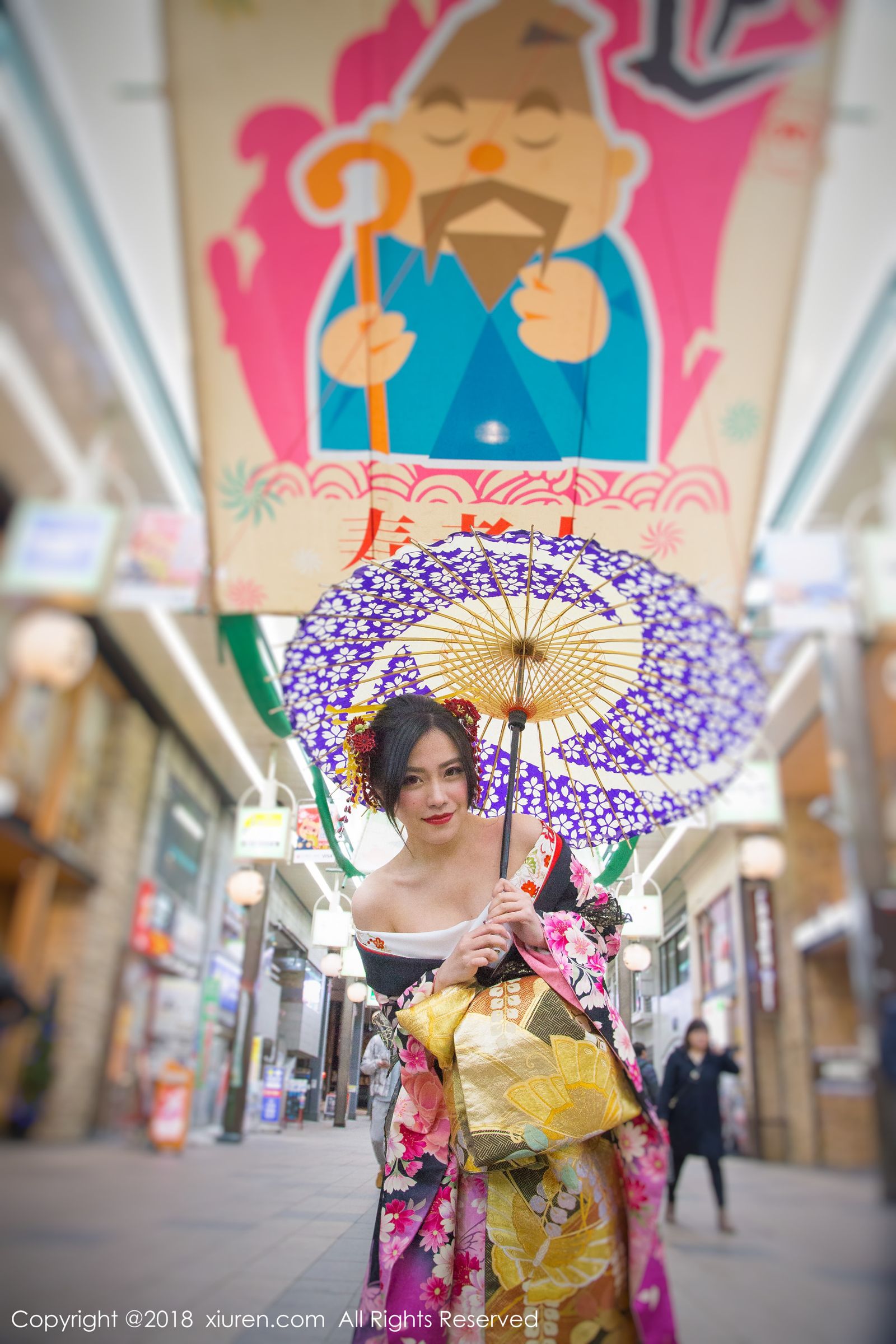 日式花魁许诺Sabrina 和服女神性感妖娆