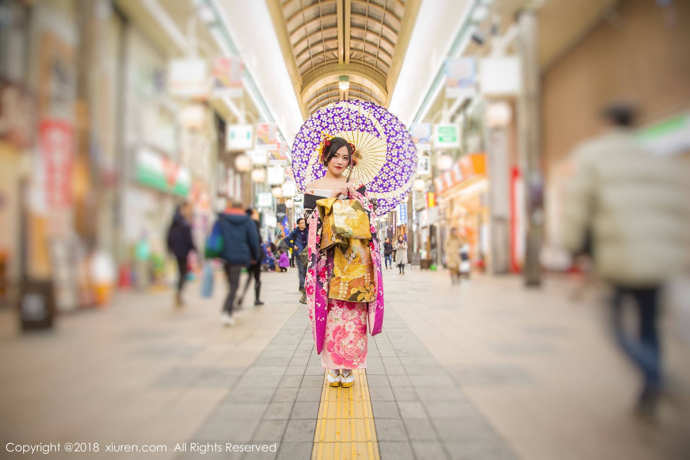 日式花魁许诺Sabrina 和服女神性感妖娆
