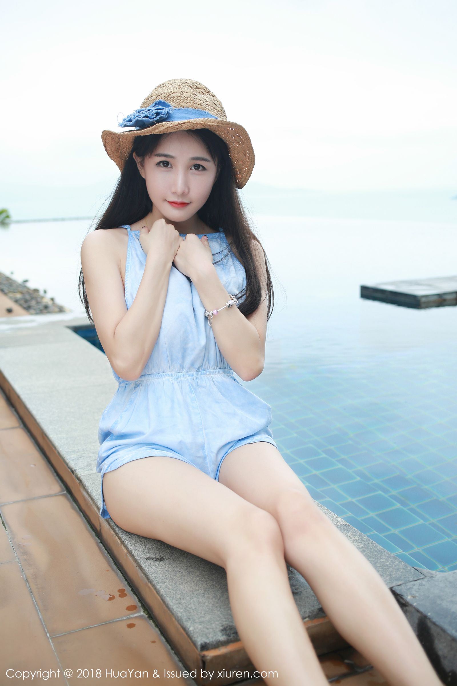 全民女神小沫琳 草帽吊带清爽绝伦