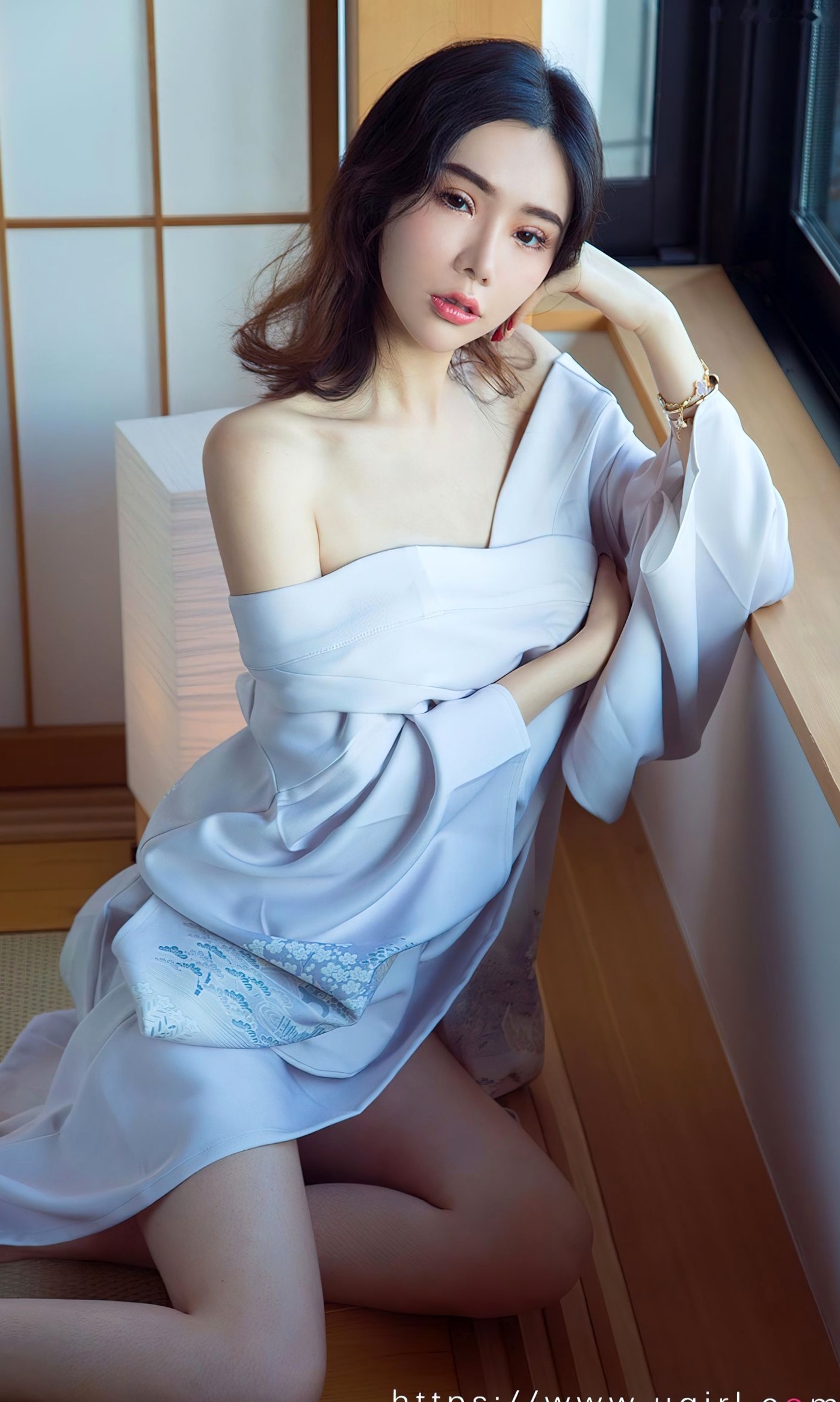 尤果网-萌琪琪-《性感瞬间》日式和风私房写真-浴衣诱惑、精致容颜、白嫩肌肤、无圣光大尺度美图